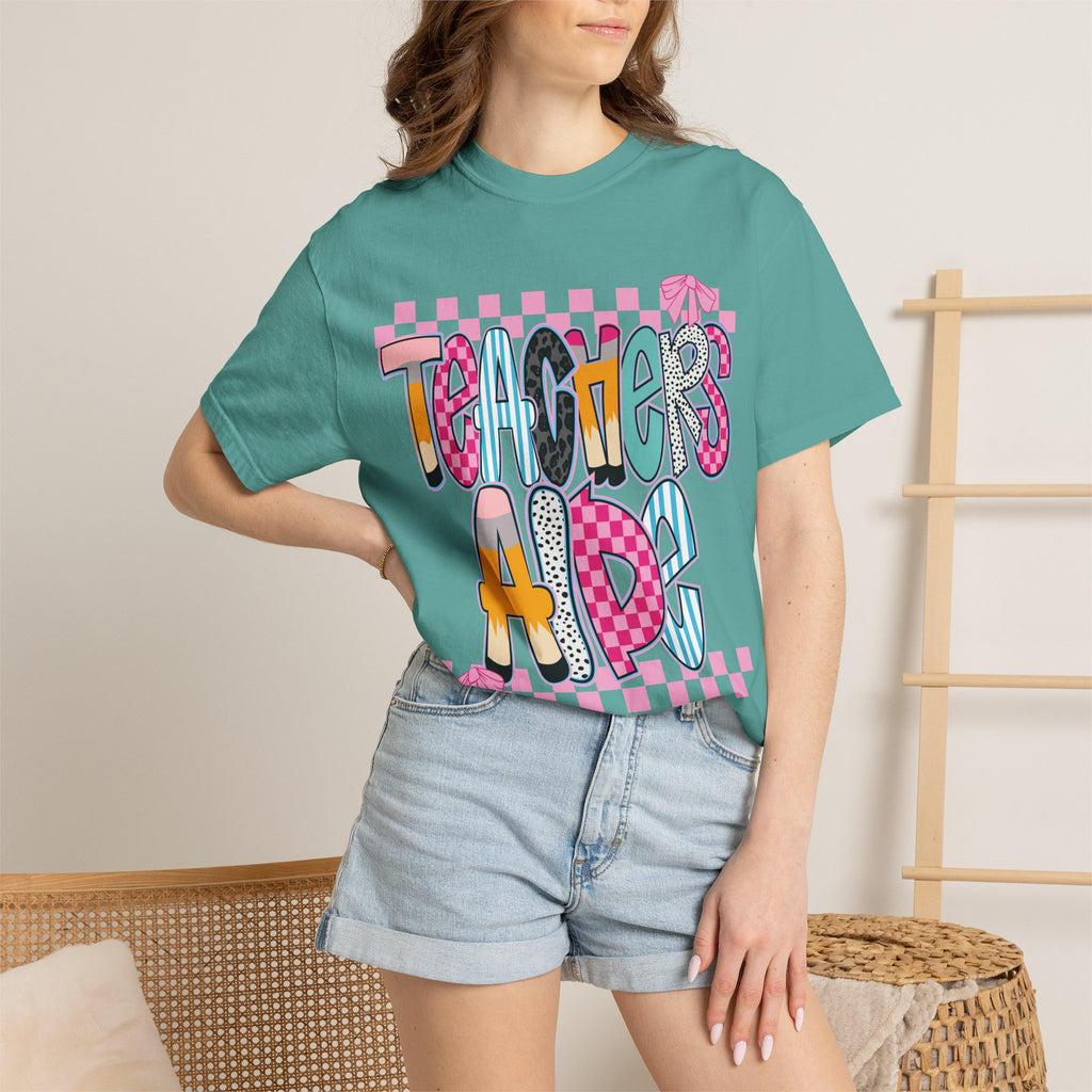 Teacher's Aide T-Shirt — Colorful Playful School Staff Gift