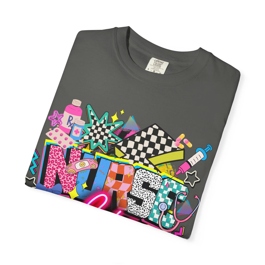 Unisex Graphic T-Shirt — "Nurse for Life" Retro Neon Pop Art Tee