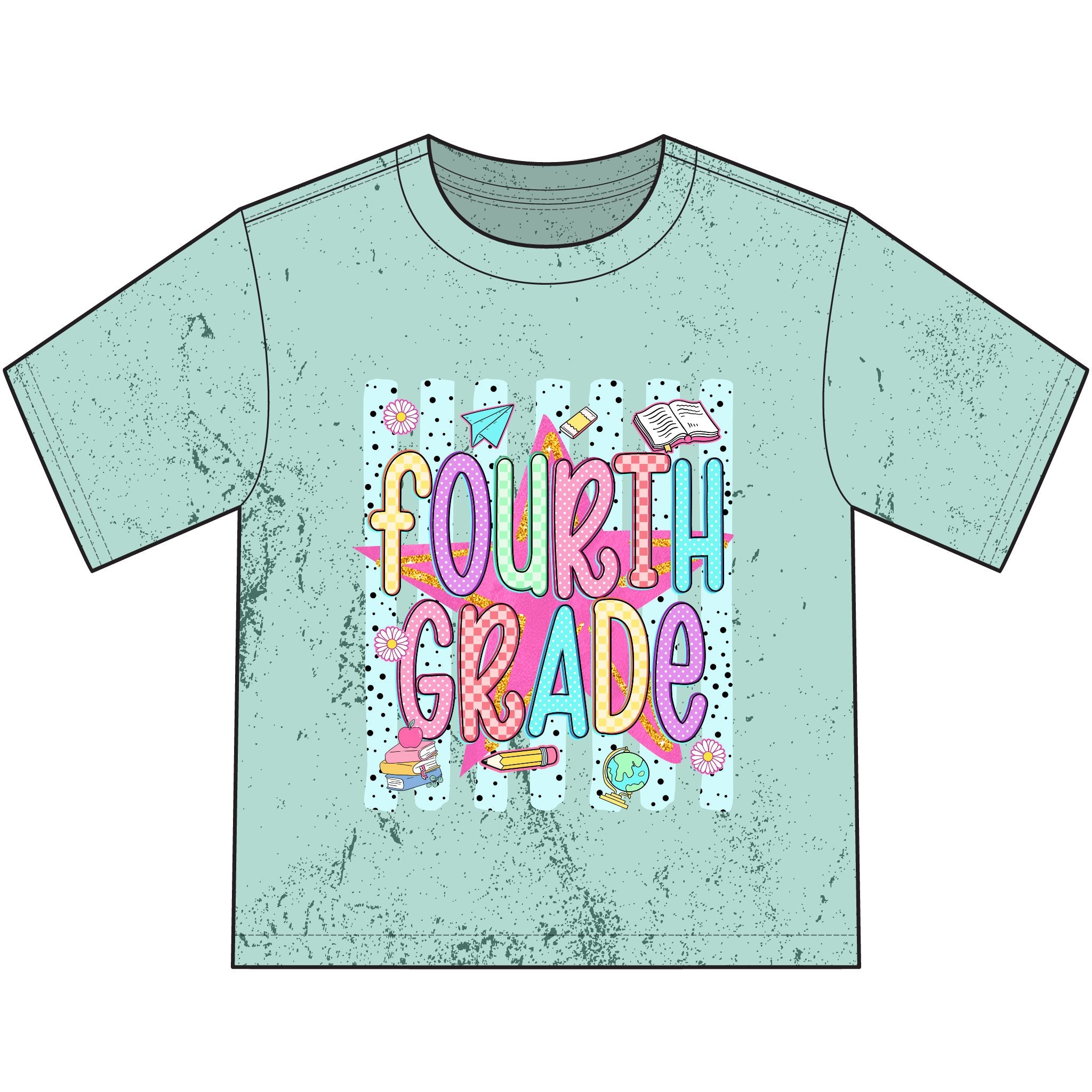 Fourth Grade Kids T-Shirt — Colorful Back-to-School Design