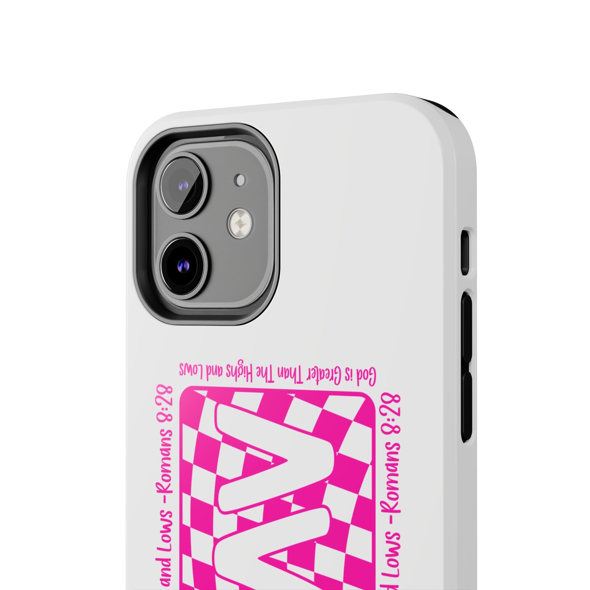 Pink Checker 'GAY' Tough Phone Case — Bold Pride Protective Cover