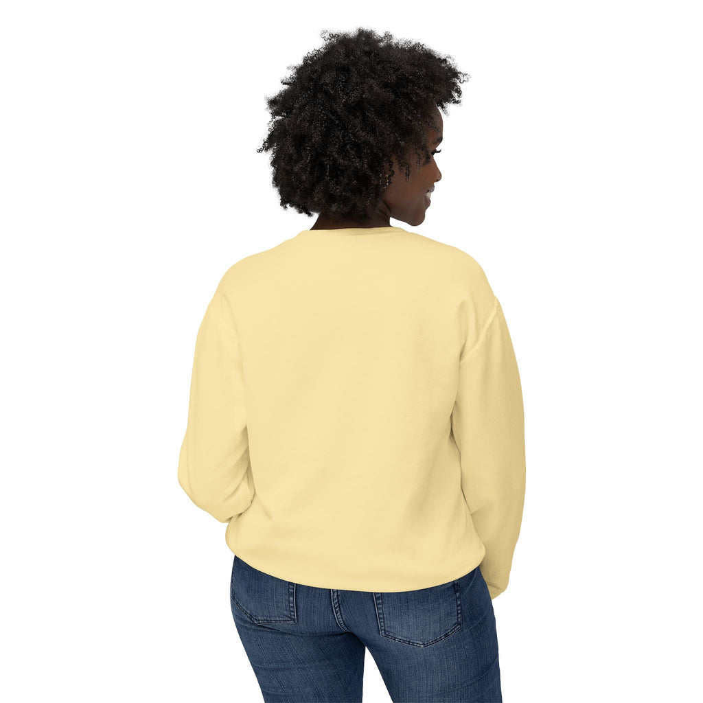 Everything Is Fine Crewneck Sweatshirt — Retro Flames & Checkered Graphic