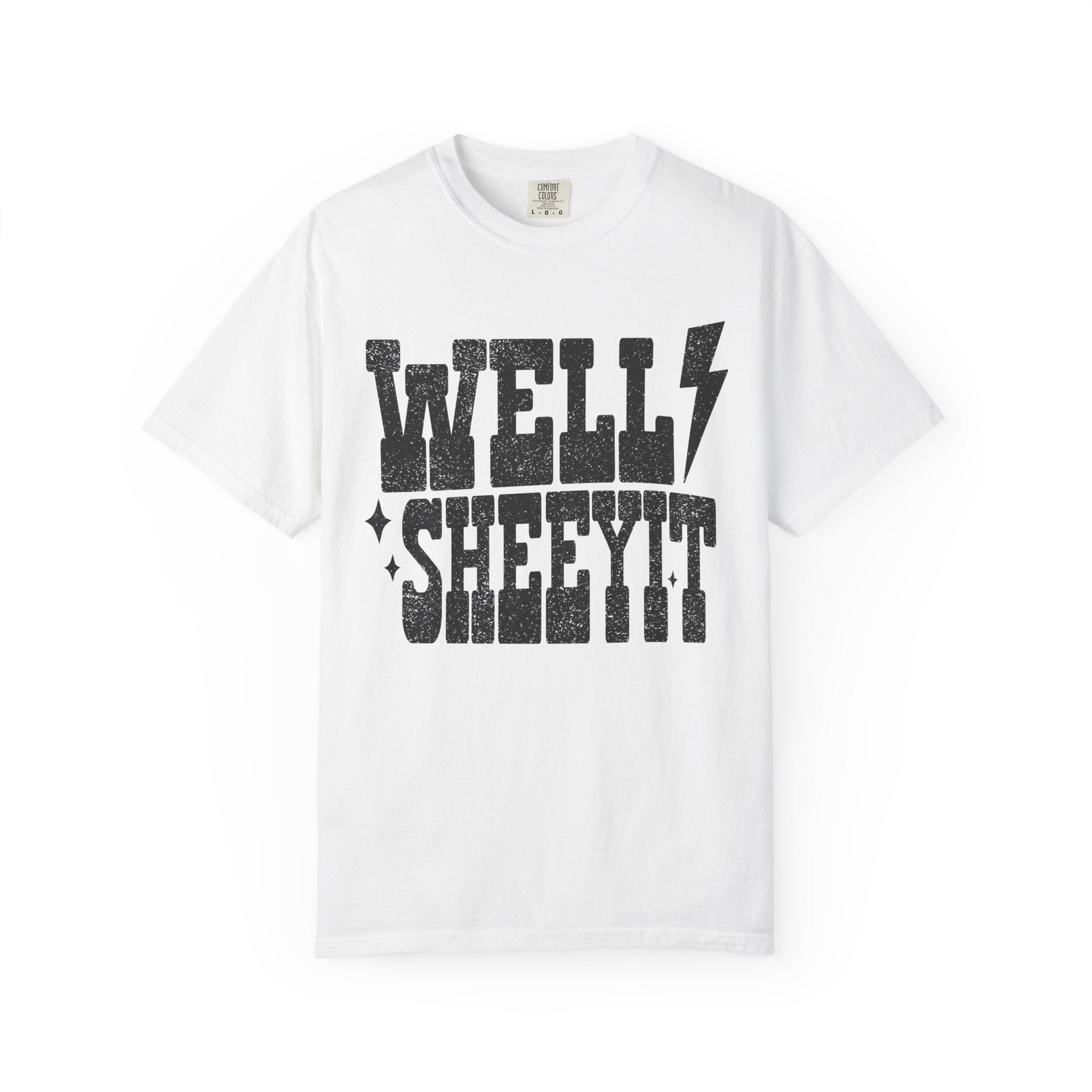 Well Sheeyit T-Shirt — Rustic Vintage Graphic Tee with Lightning Bolt