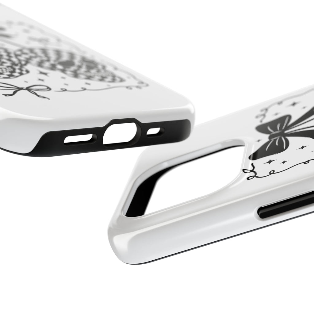 Skull Bow Phone Case - Checkerboard Gothic Tough Phone Case