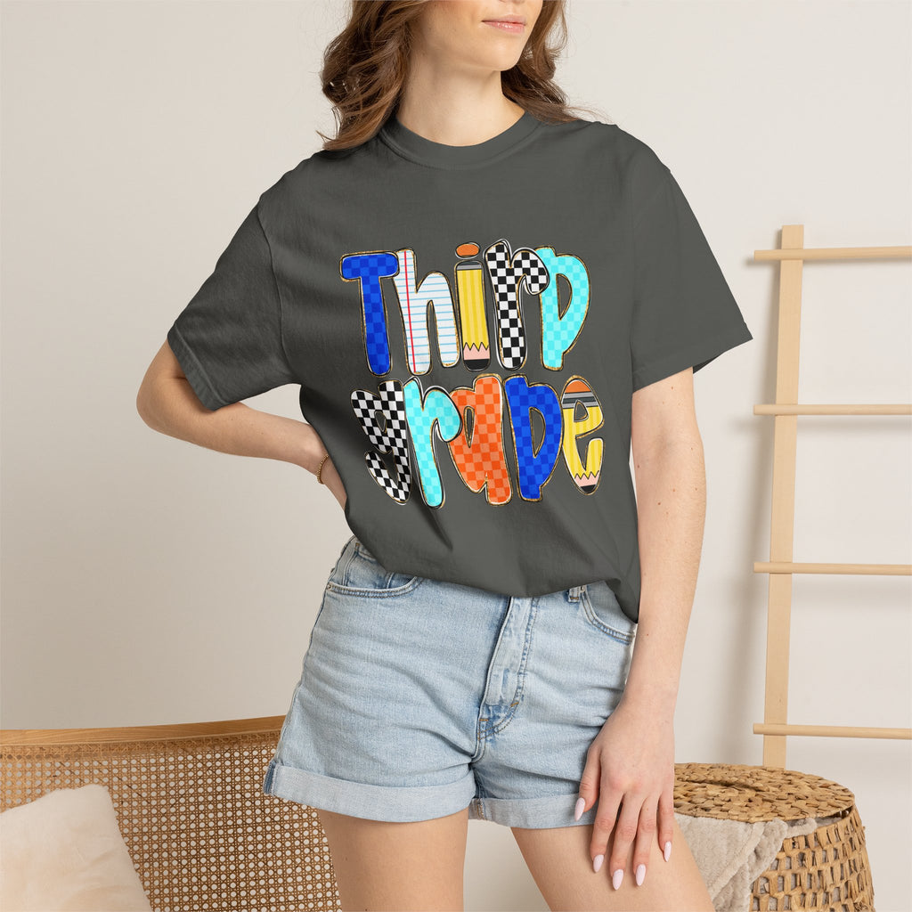 Third Grade T-Shirt — Colorful Retro School Pride Tee