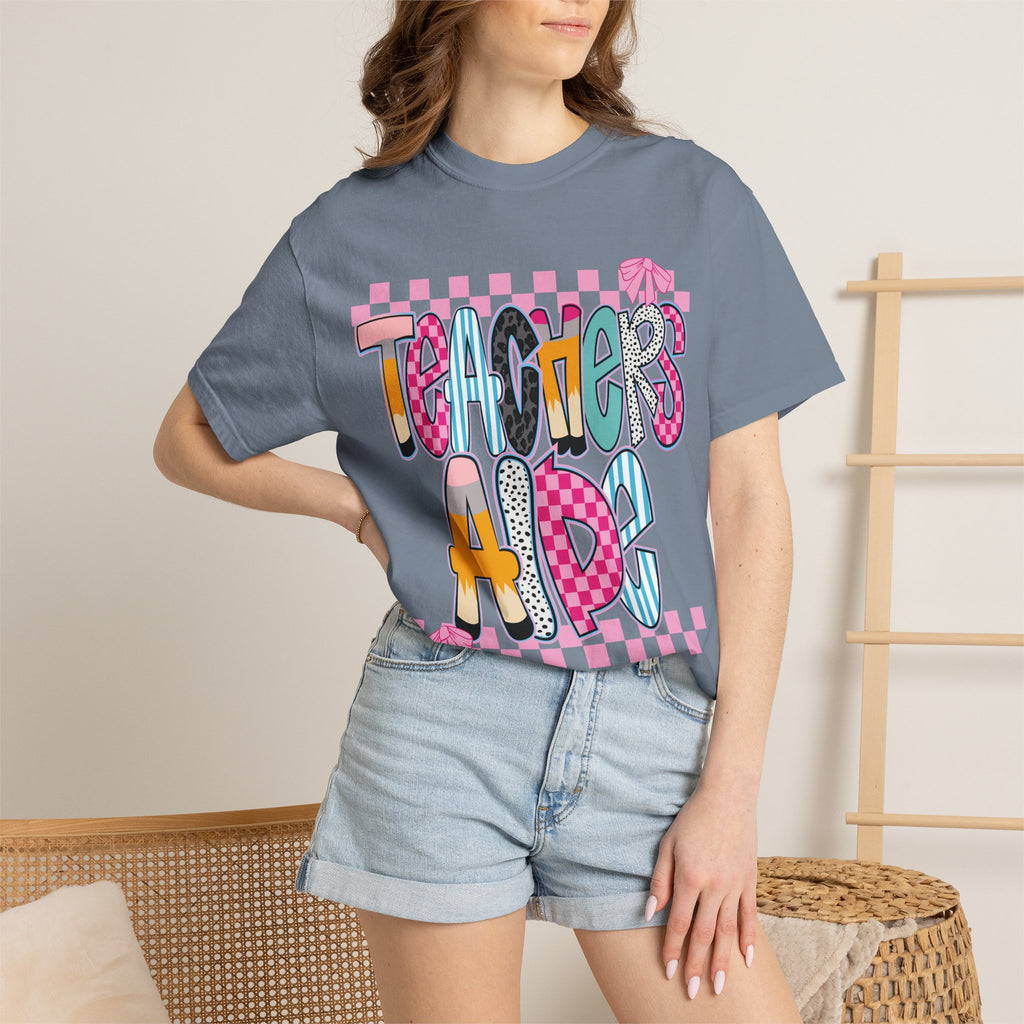 Teacher's Aide T-Shirt — Colorful Playful School Staff Gift