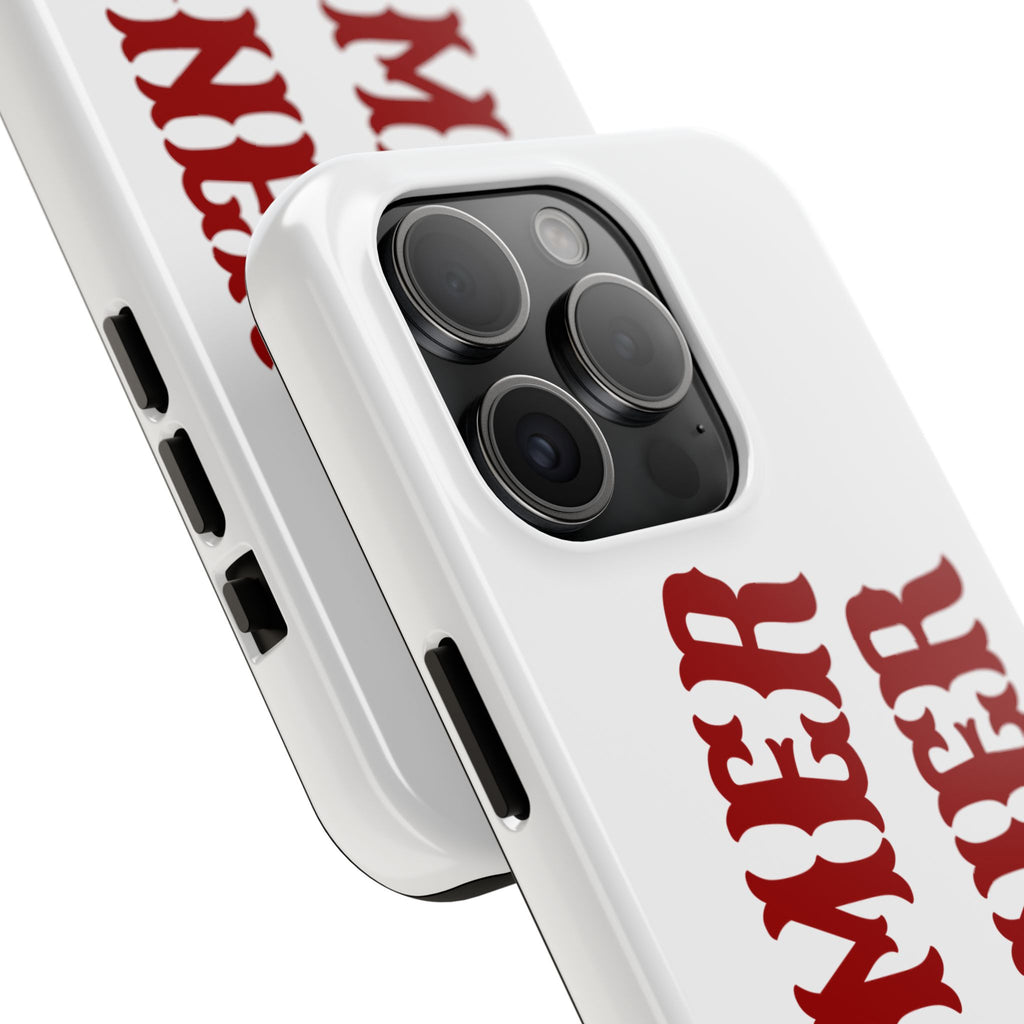 Boomer Sooner Tough Phone Case — Oklahoma Crimson Retro Text Protective Cover