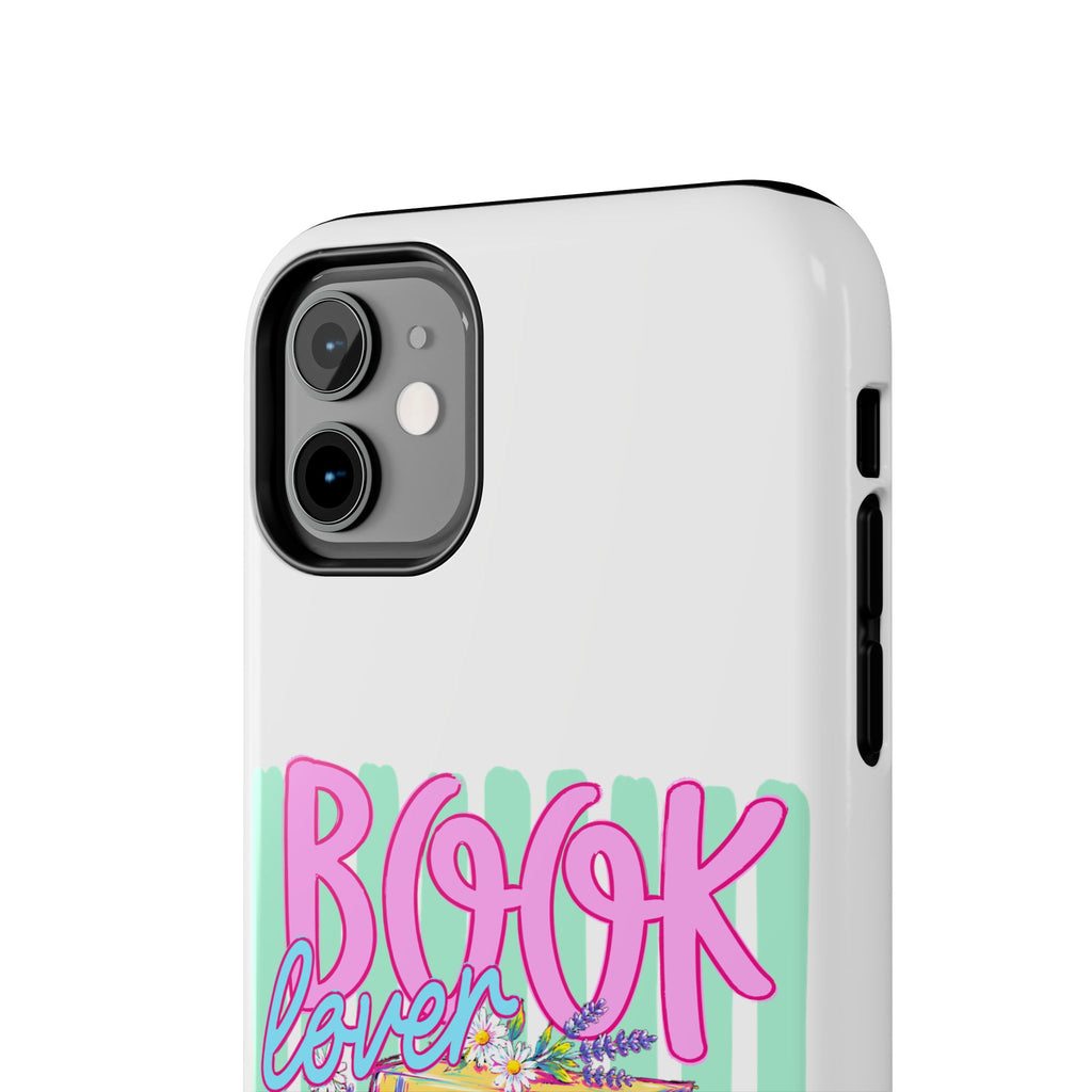 Book Lover Tough Phone Case — Colorful Stack of Books Floral Design