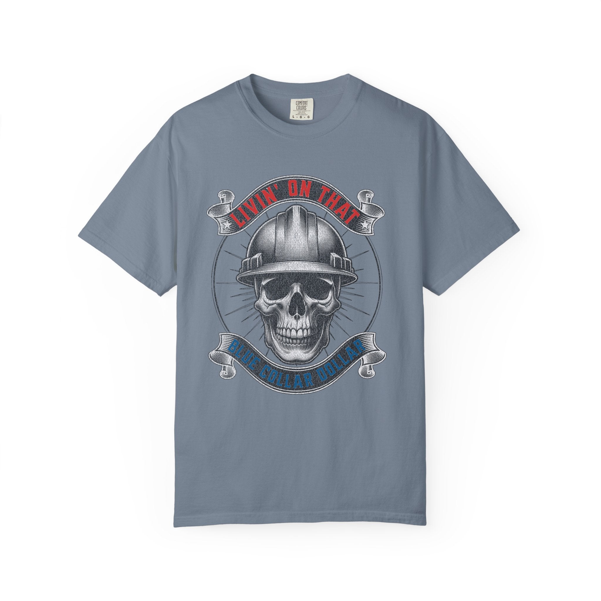 Skull Miner T-Shirt — 'Livin' On That Coal Dust' Vintage Workwear Tee