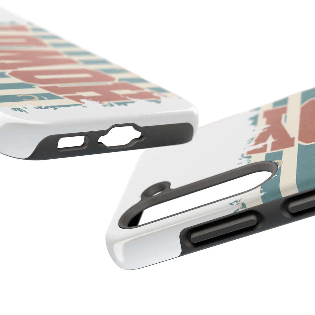 Vintage 'LOVE' Striped Tough Phone Case