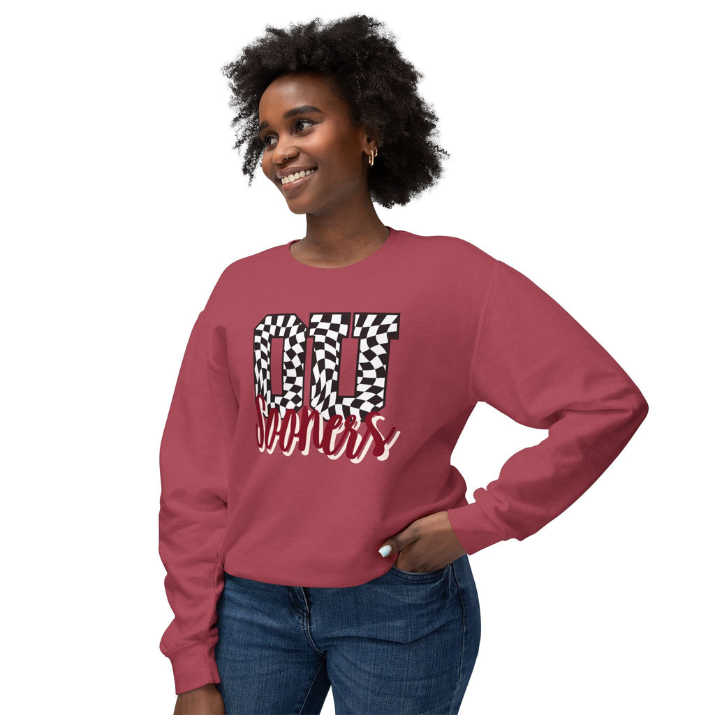 Sooners Checkerboard Crewneck Sweatshirt