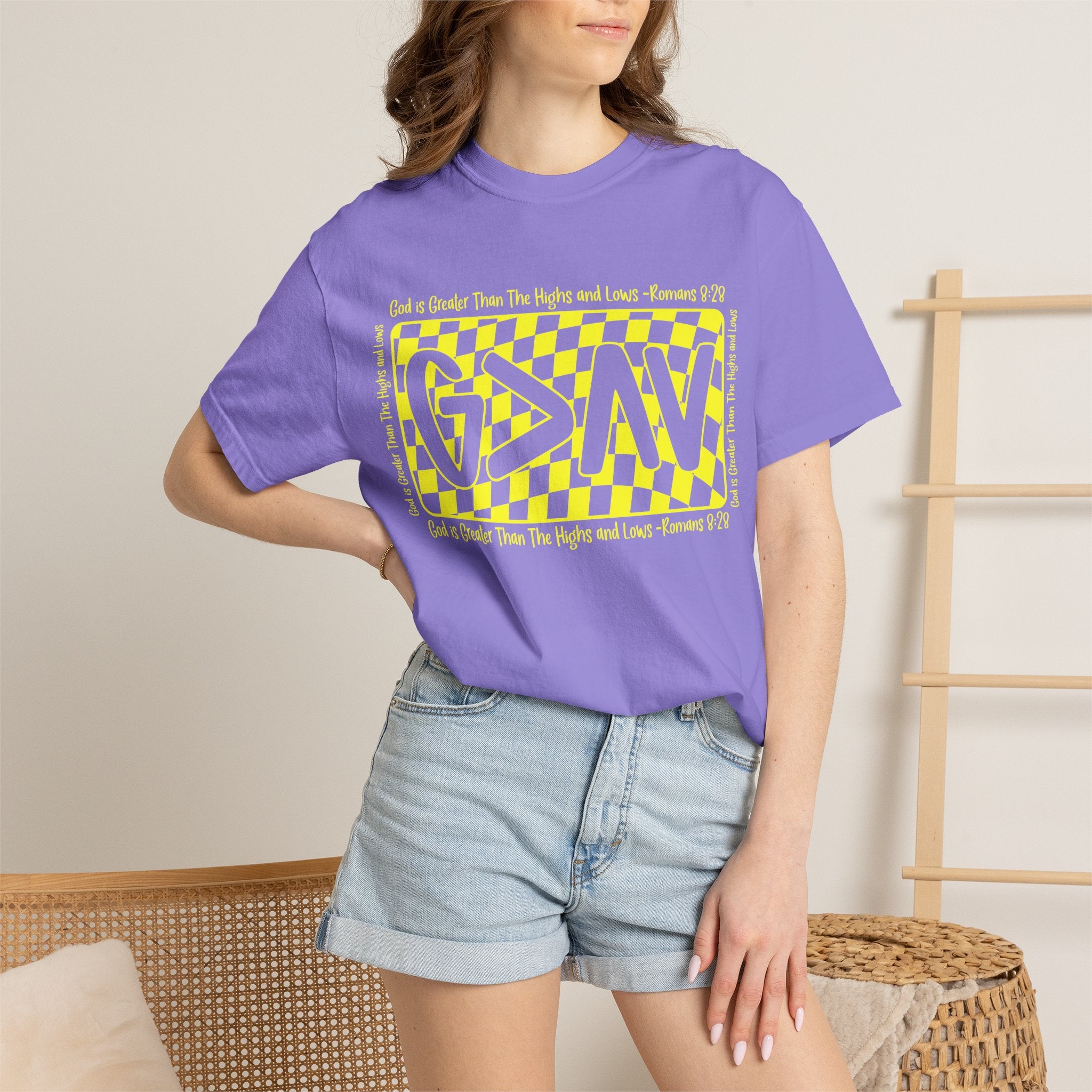 God Is Greater Than The Highs and Lows T-Shirt — Christian Faith Graphic Tee
