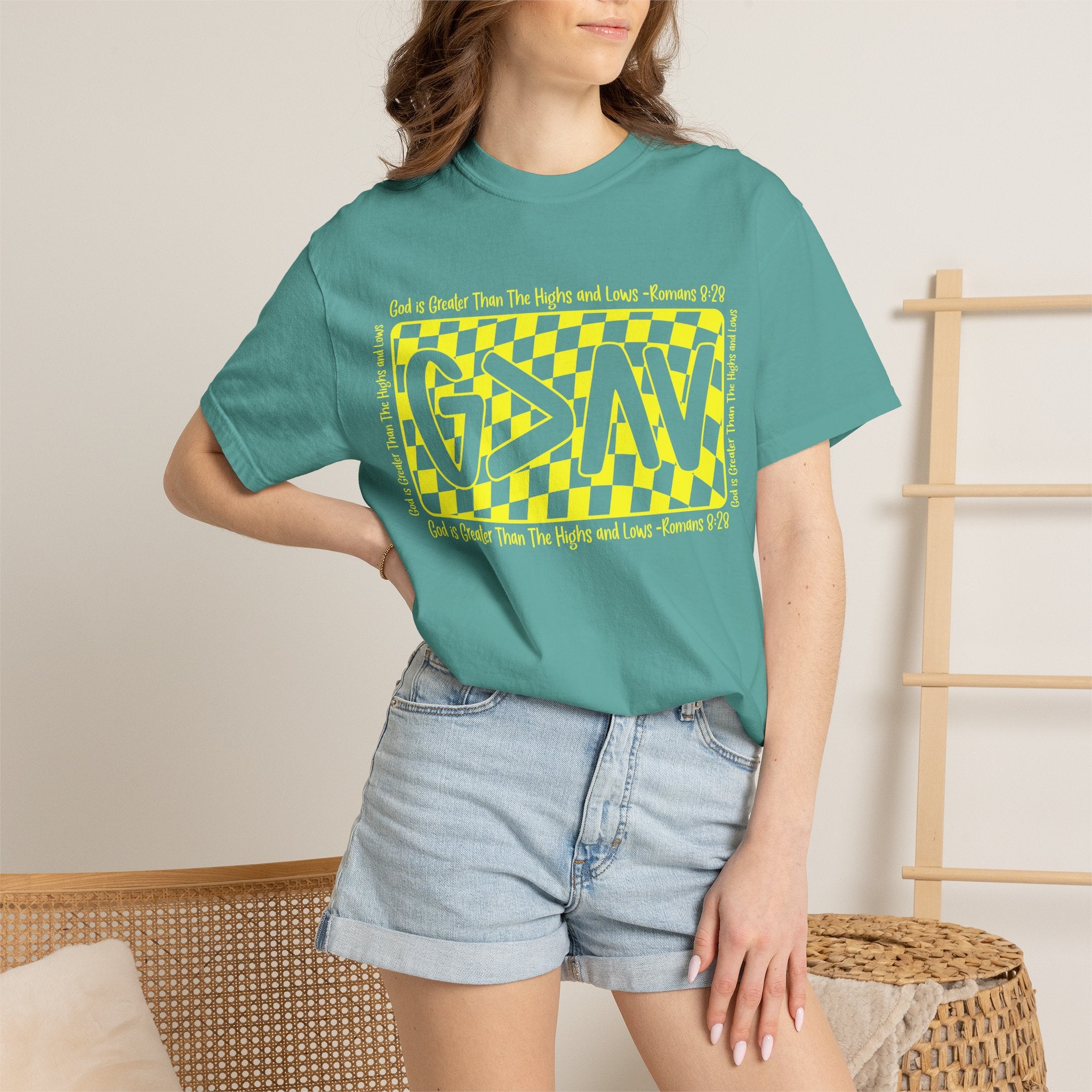 God Is Greater Than The Highs and Lows T-Shirt — Christian Faith Graphic Tee