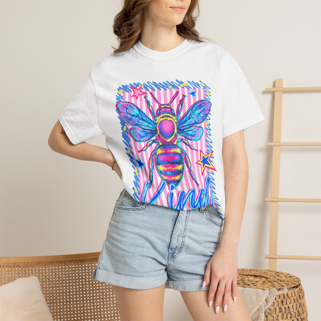 Kind Bee T-Shirt — Colorful Psychedelic Bee Graphic Tee