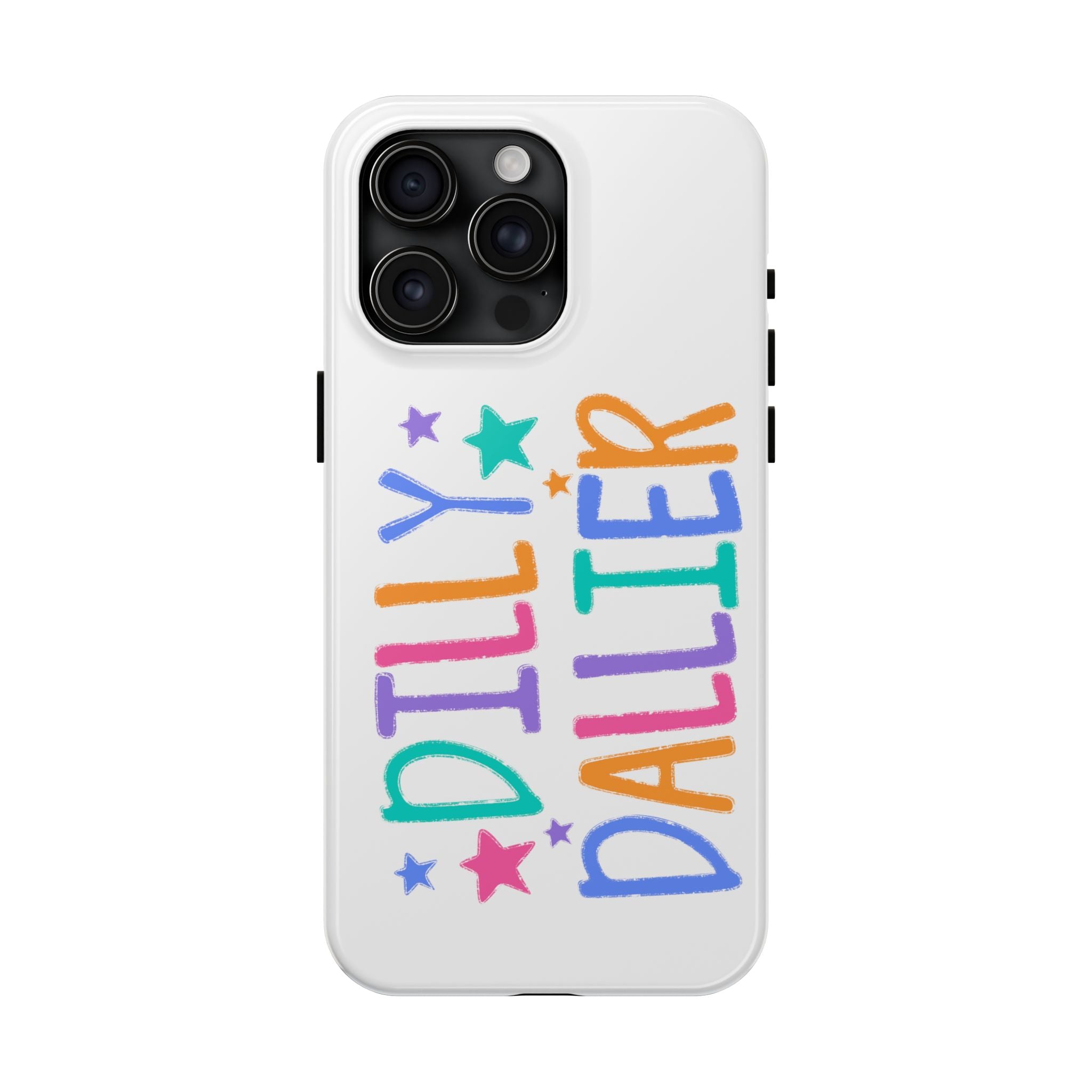 Dilly Dallier Colorful Tough Phone Case — Fun Pastel Stars Protective Cover
