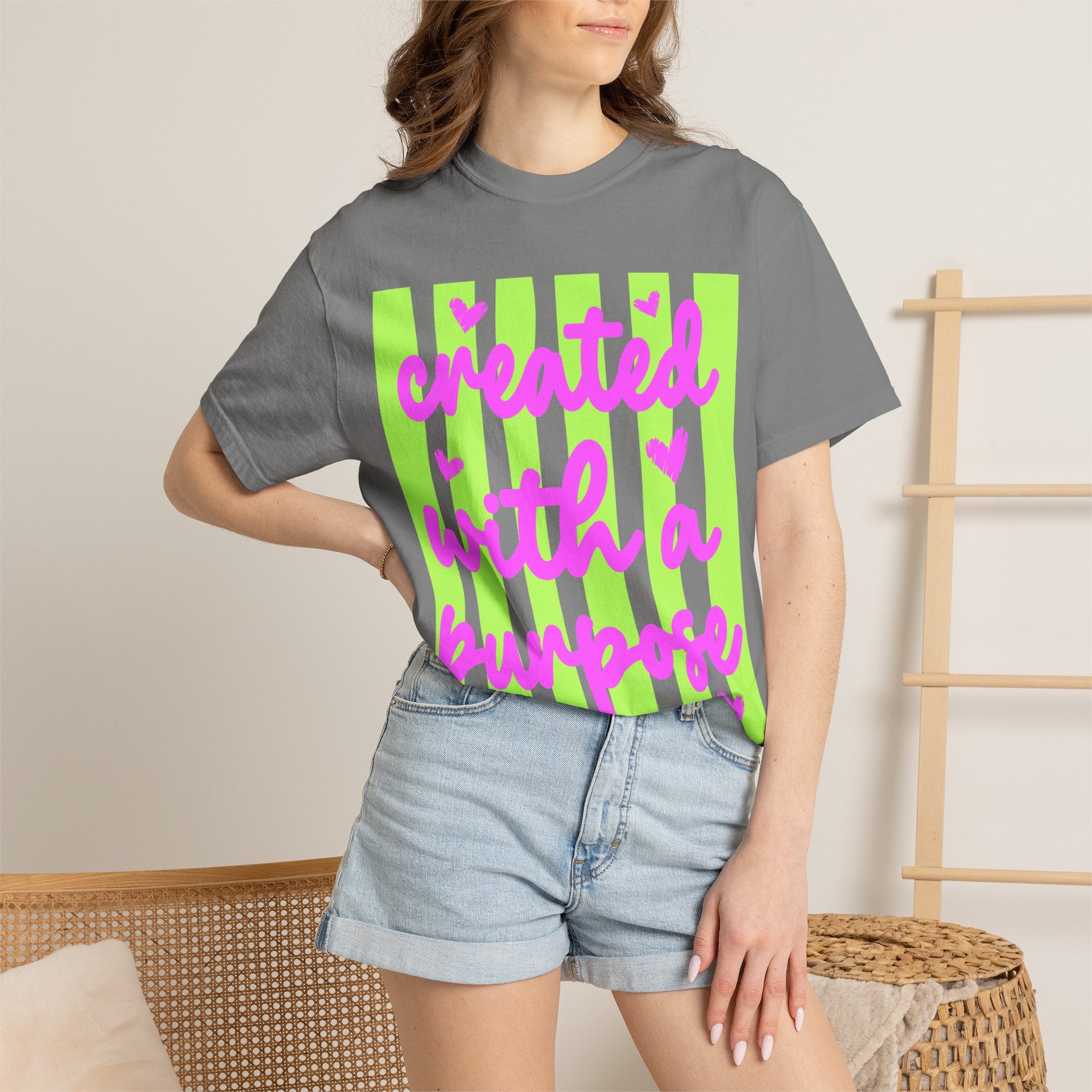 Created With a Purpose T-Shirt — Inspirational Graphic Tee