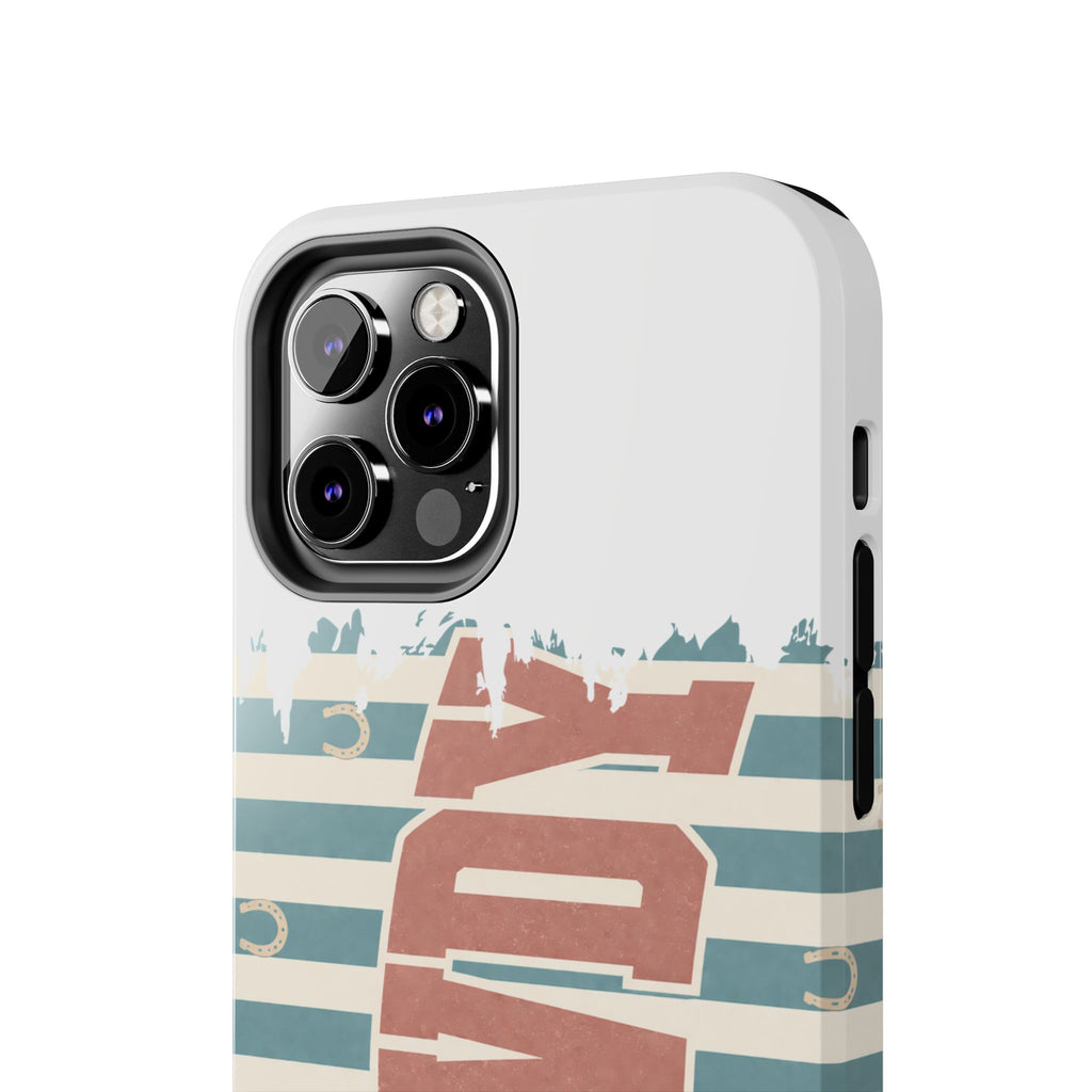 Vintage 'LOVE' Striped Tough Phone Case