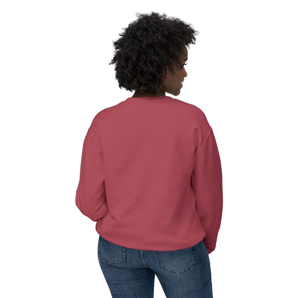 Everything Is Fine Crewneck Sweatshirt — Retro Flames & Checkered Graphic