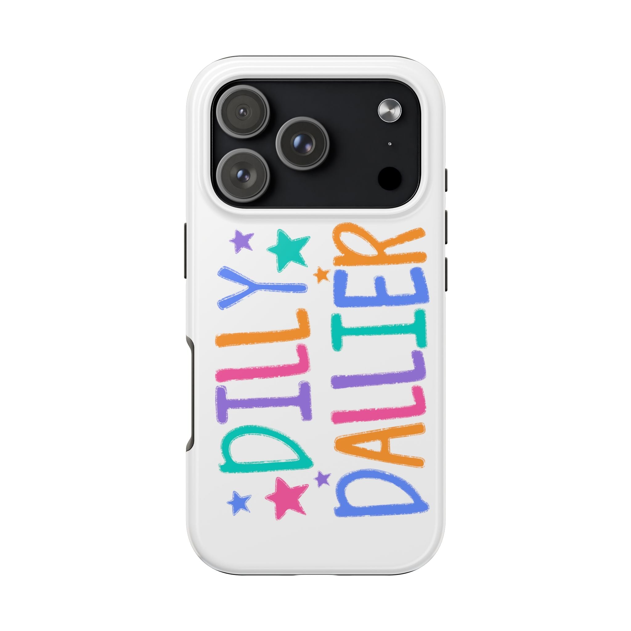 Dilly Dallier Colorful Tough Phone Case — Fun Pastel Stars Protective Cover