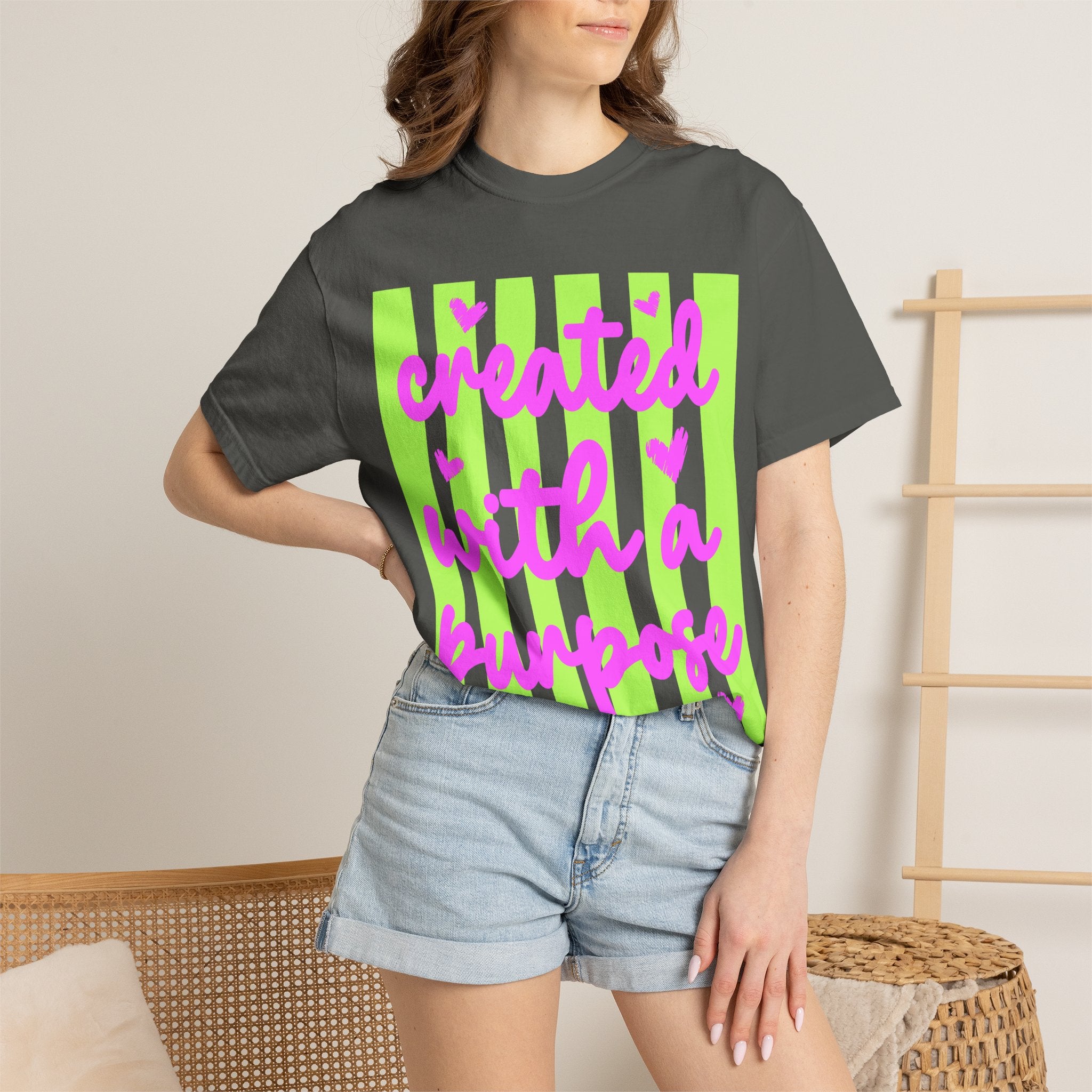 Created With a Purpose T-Shirt — Inspirational Graphic Tee
