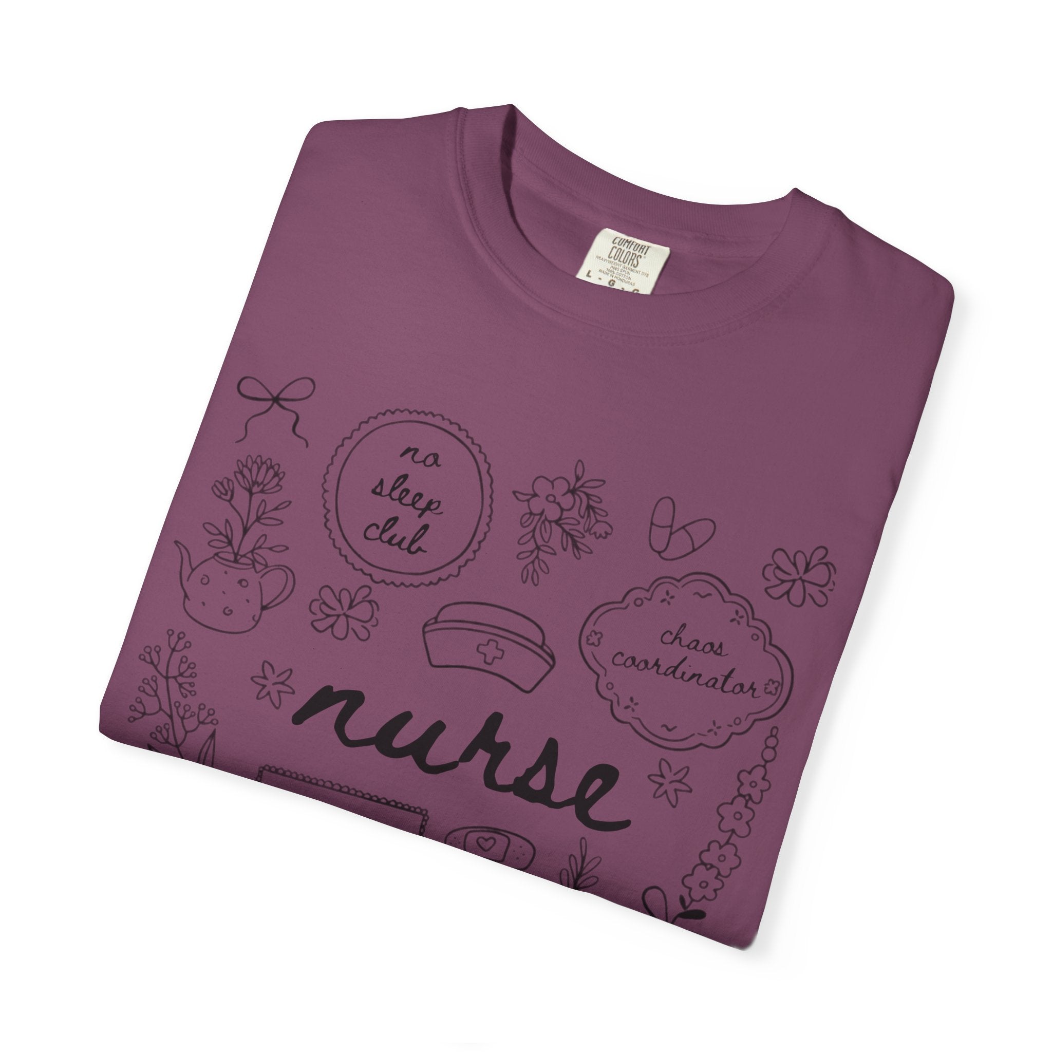 Nurse Doodles T-Shirt — Handwritten Medical Gifts for Nurses