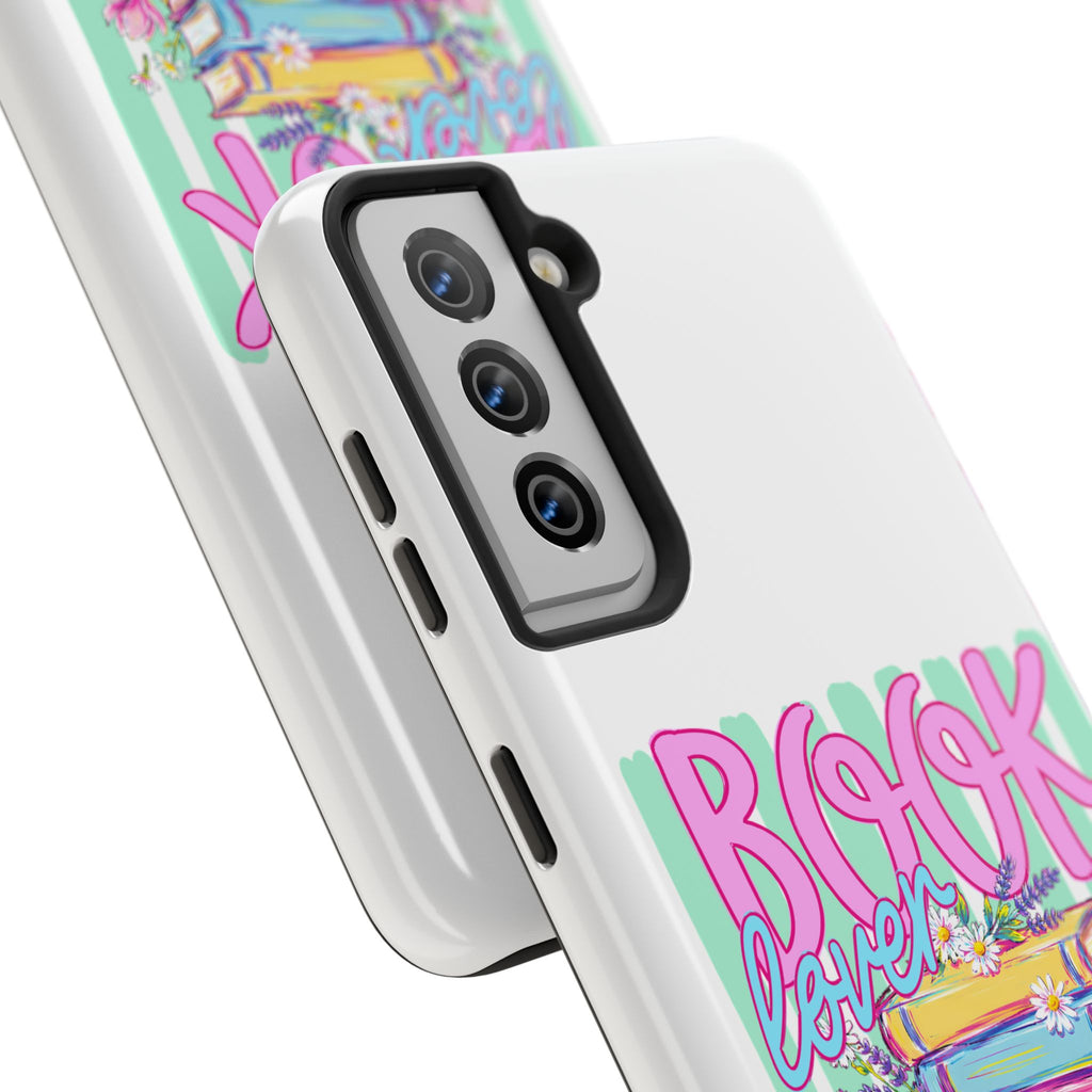 Book Lover Tough Phone Case — Colorful Stack of Books Floral Design