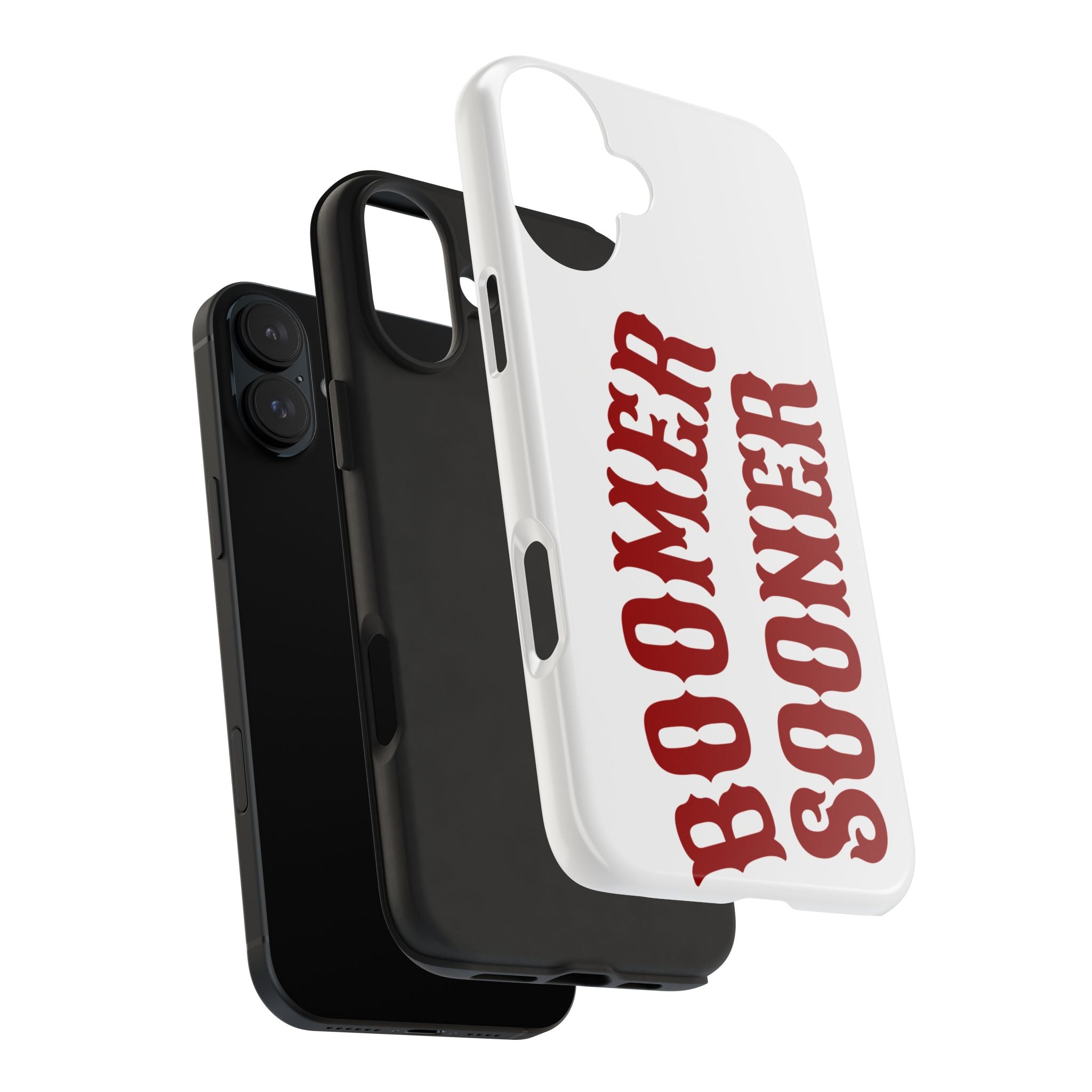 Boomer Sooner Tough Phone Case — Oklahoma Crimson Retro Text Protective Cover
