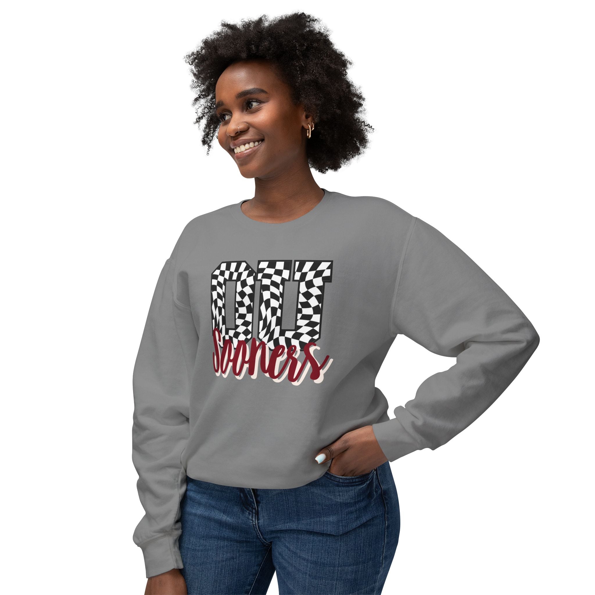 Sooners Checkerboard Crewneck Sweatshirt