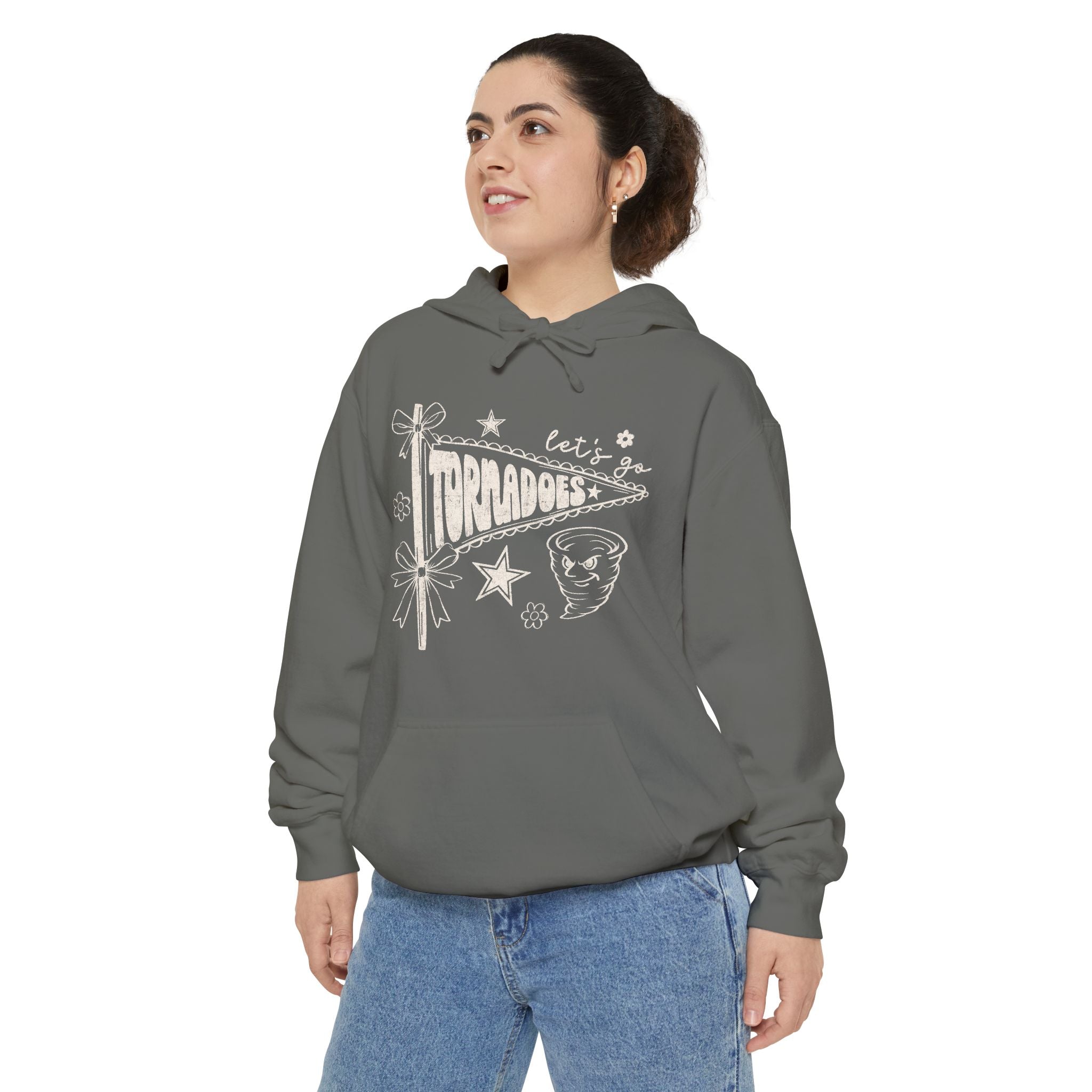 Tornadoes Vintage Graphic Hoodie — "Let's Go Tornadoes" Retro Meteor Design