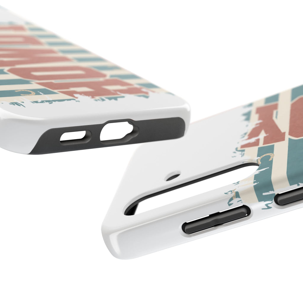 Vintage 'LOVE' Striped Tough Phone Case