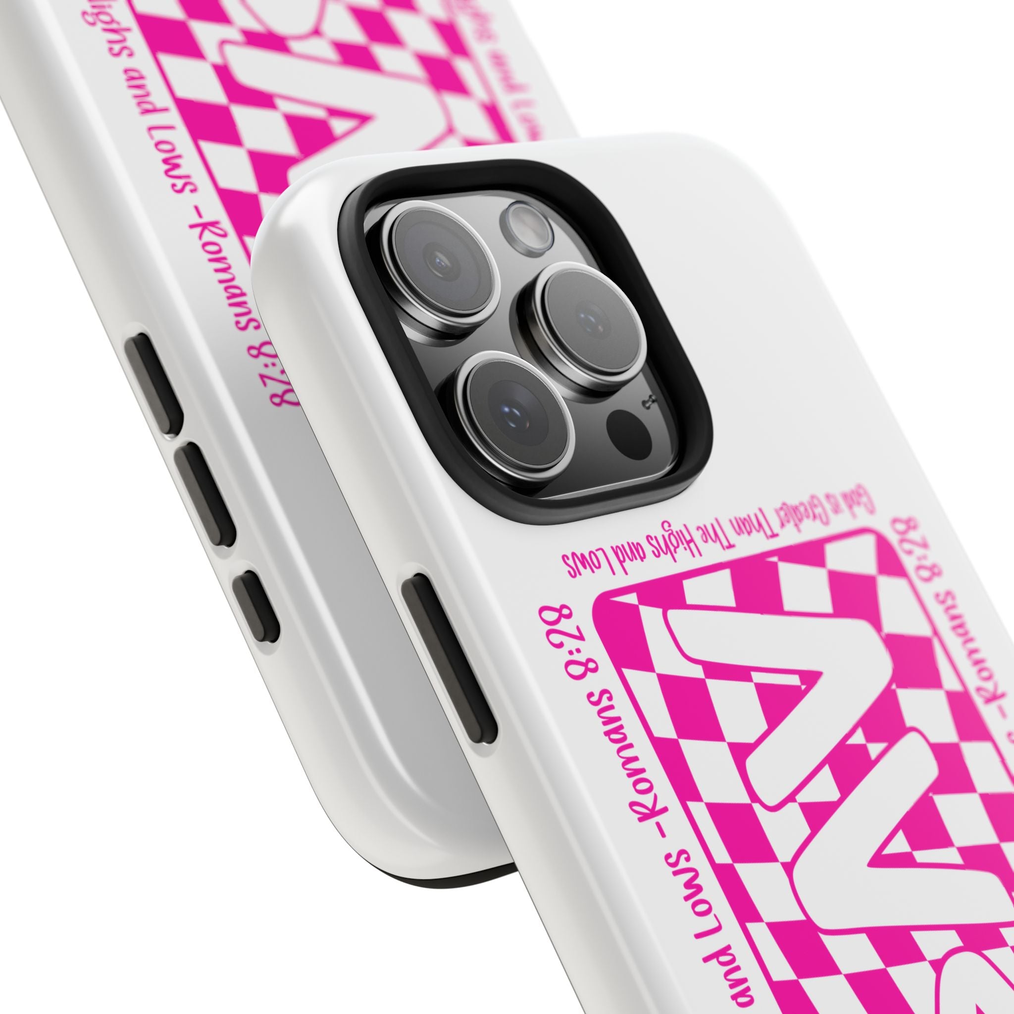 Pink Checker 'GAY' Tough Phone Case — Bold Pride Protective Cover