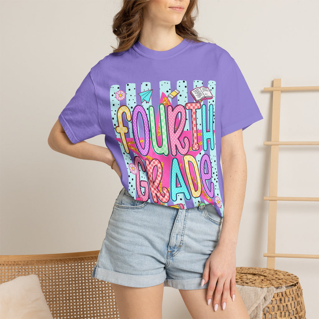 Fourth Grade Colorful Back-to-School T-Shirt