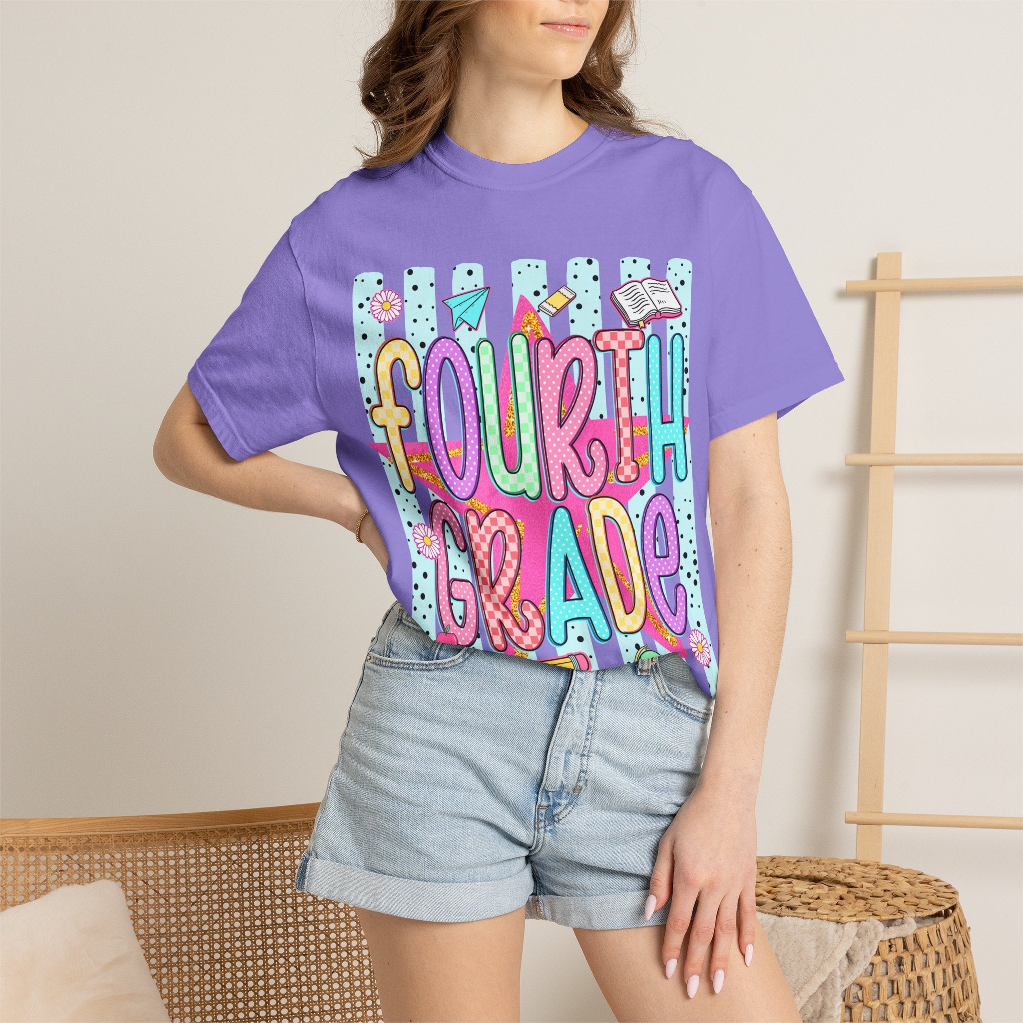 Fourth Grade Colorful Back-to-School T-Shirt