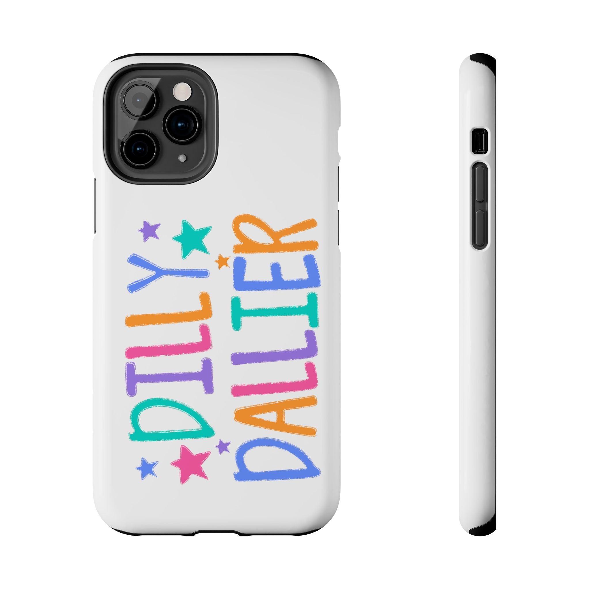 Dilly Dallier Colorful Tough Phone Case — Fun Pastel Stars Protective Cover