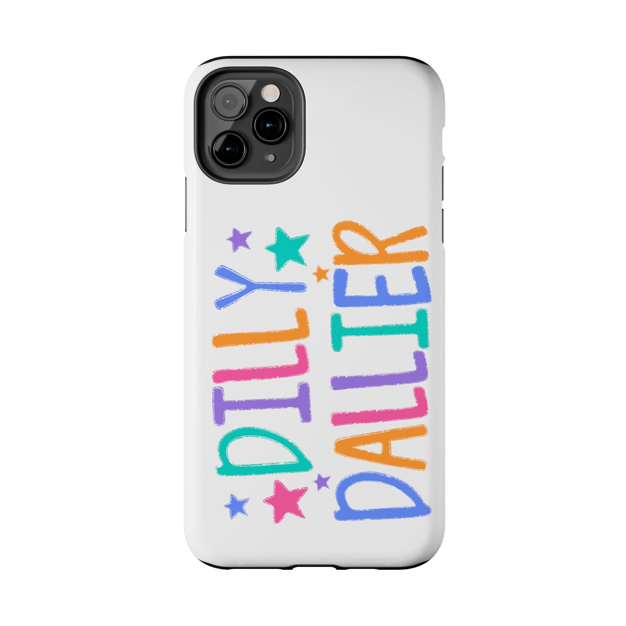 Dilly Dallier Colorful Tough Phone Case — Fun Pastel Stars Protective Cover