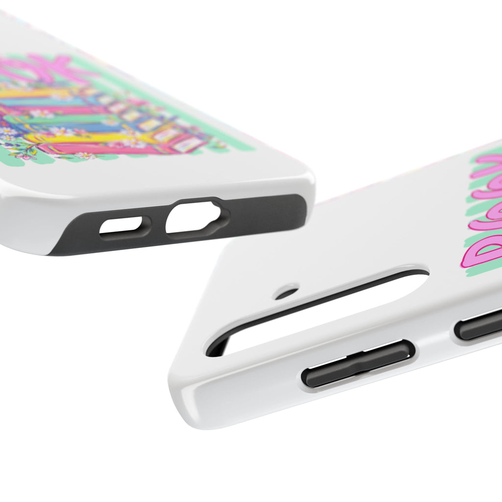 Book Lover Tough Phone Case — Colorful Stack of Books Floral Design