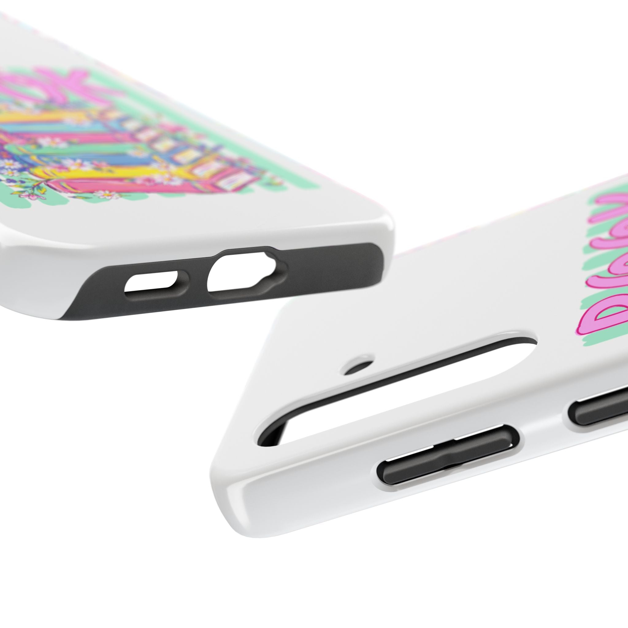 Book Lover Tough Phone Case — Colorful Stack of Books Floral Design