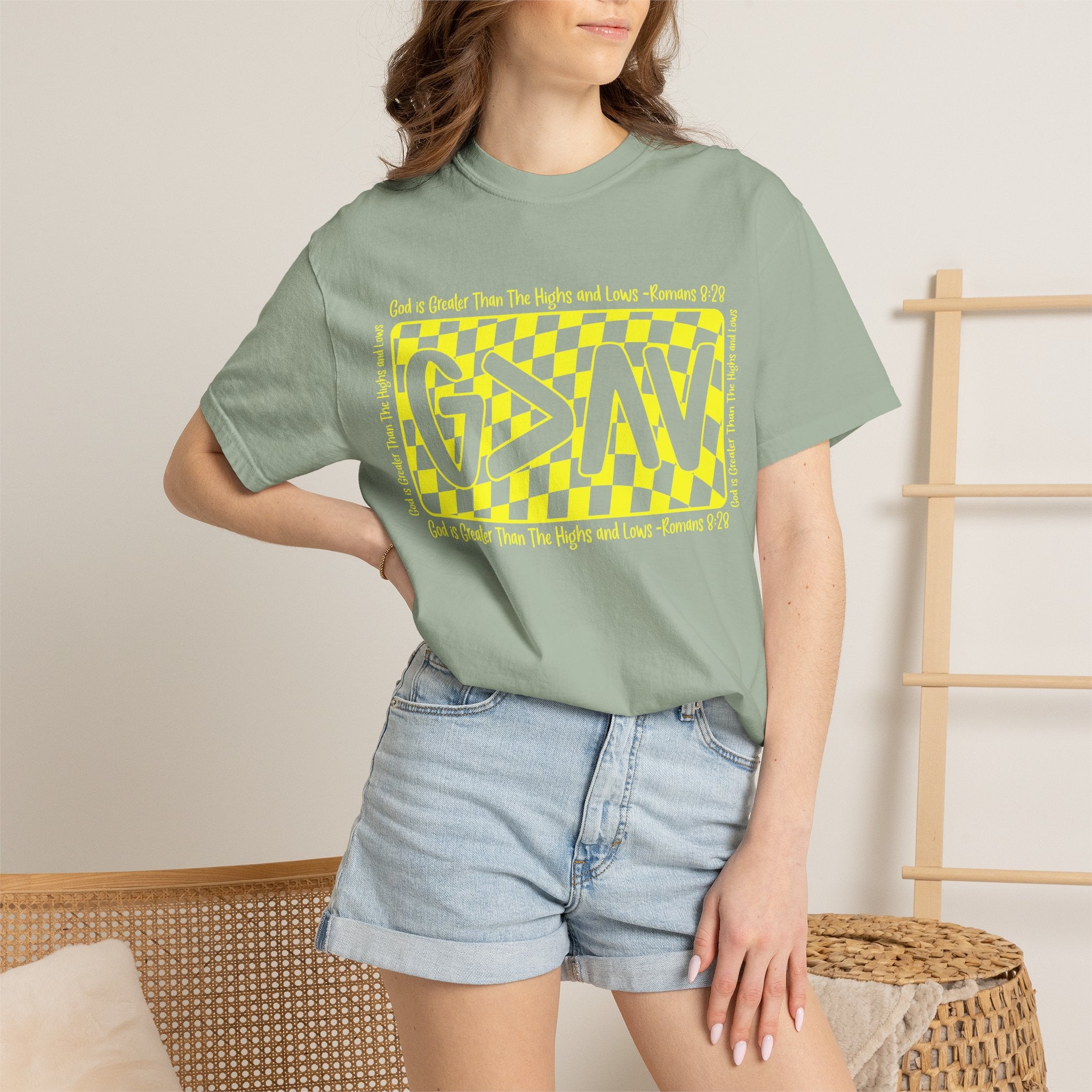 God Is Greater Than The Highs and Lows T-Shirt — Christian Faith Graphic Tee