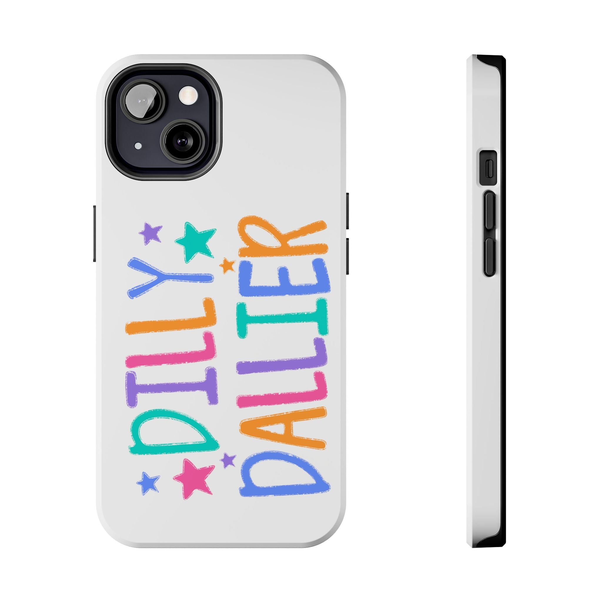 Dilly Dallier Colorful Tough Phone Case — Fun Pastel Stars Protective Cover