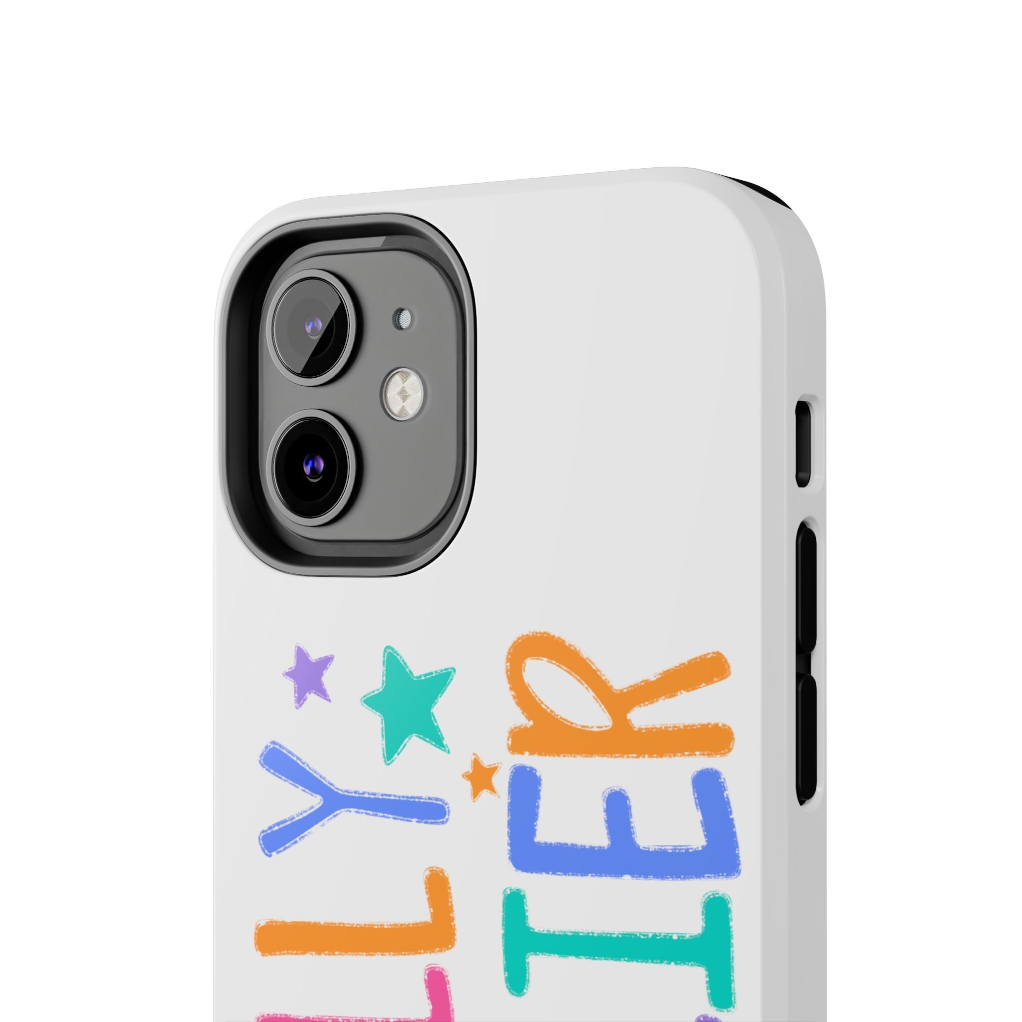 Dilly Dallier Colorful Tough Phone Case — Fun Pastel Stars Protective Cover