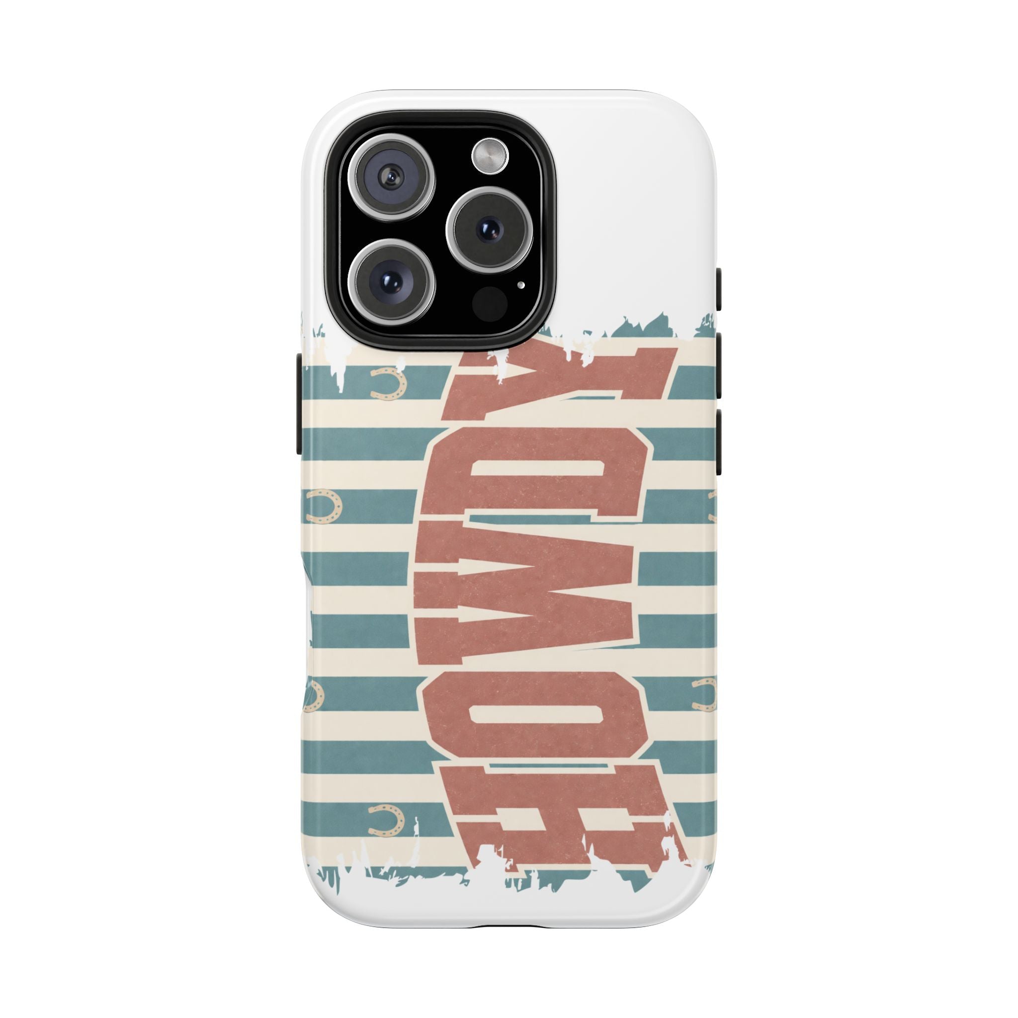 Vintage 'LOVE' Striped Tough Phone Case
