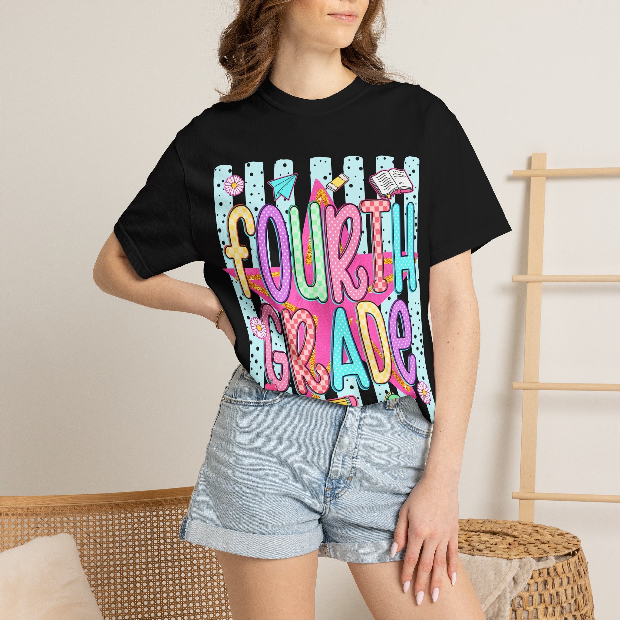 Fourth Grade Colorful Back-to-School T-Shirt