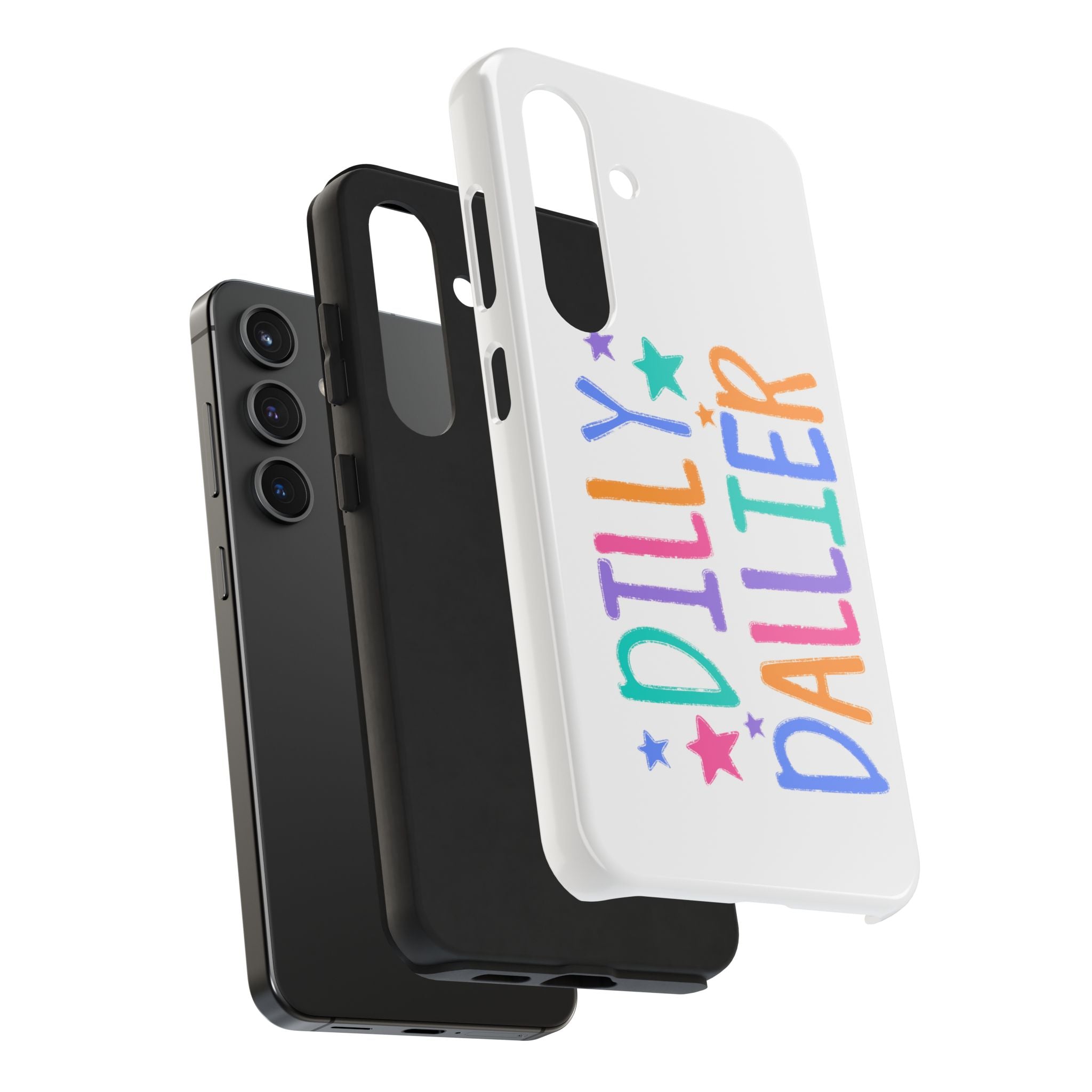 Dilly Dallier Colorful Tough Phone Case — Fun Pastel Stars Protective Cover