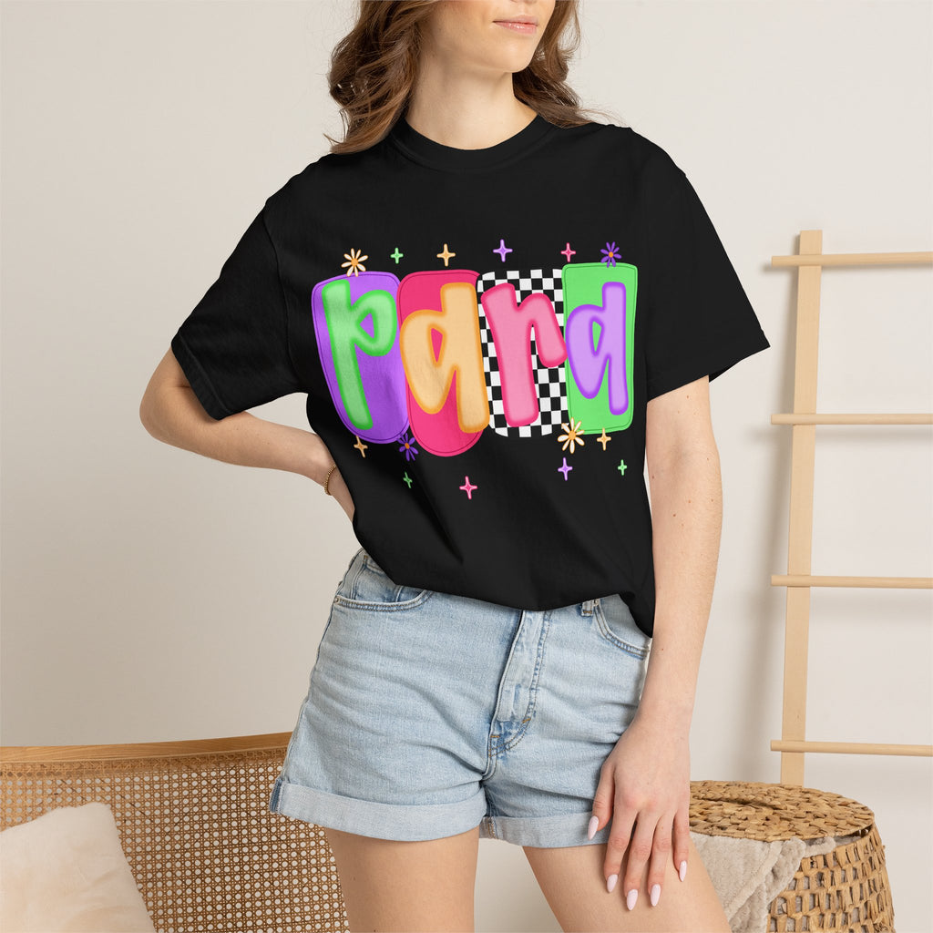 Paisley Retro Bubble Text T‑Shirt — Colorful 'pana' Graphic Tee