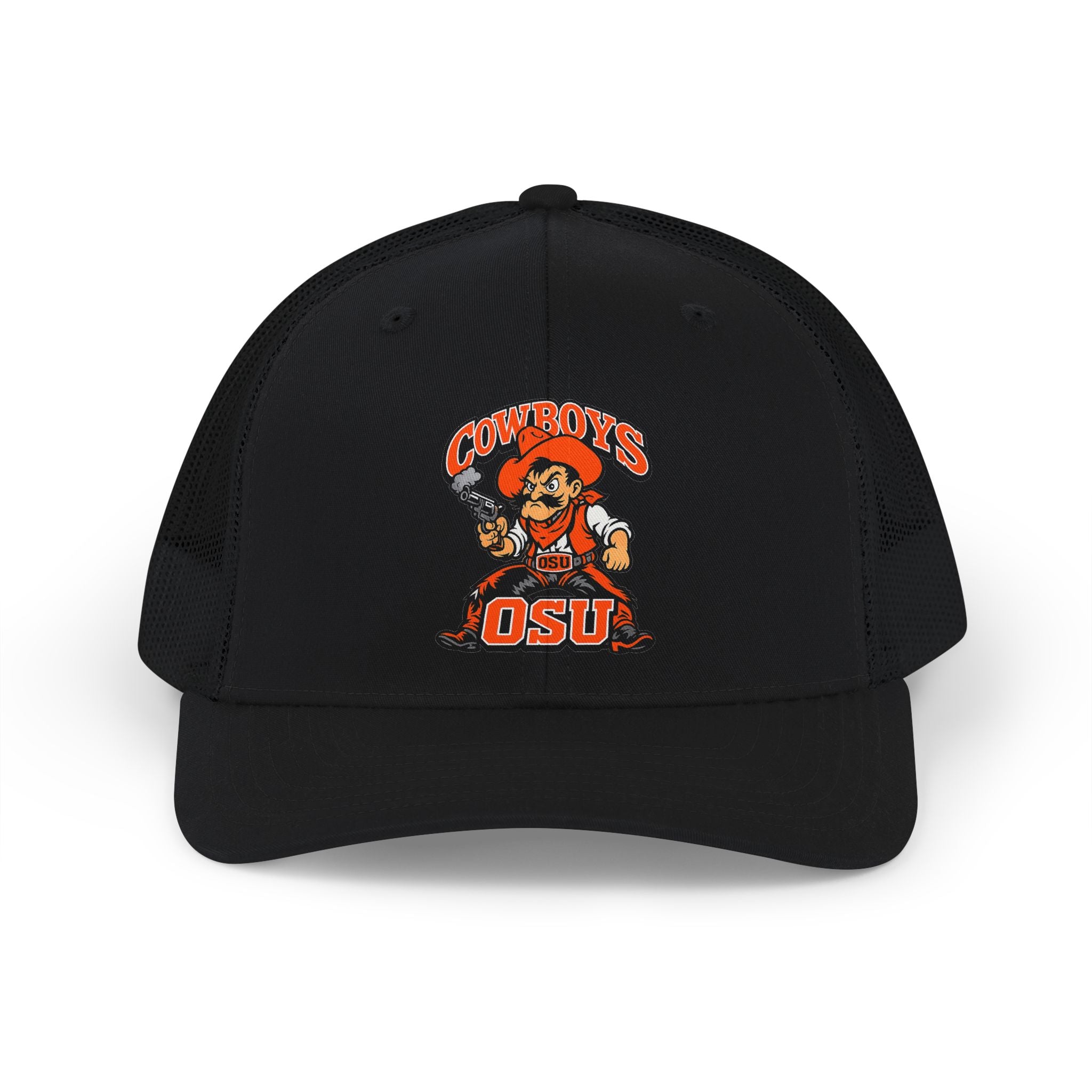 OSU Cowboys Snapback Trucker Cap — Vintage Mascot Logo Hat
