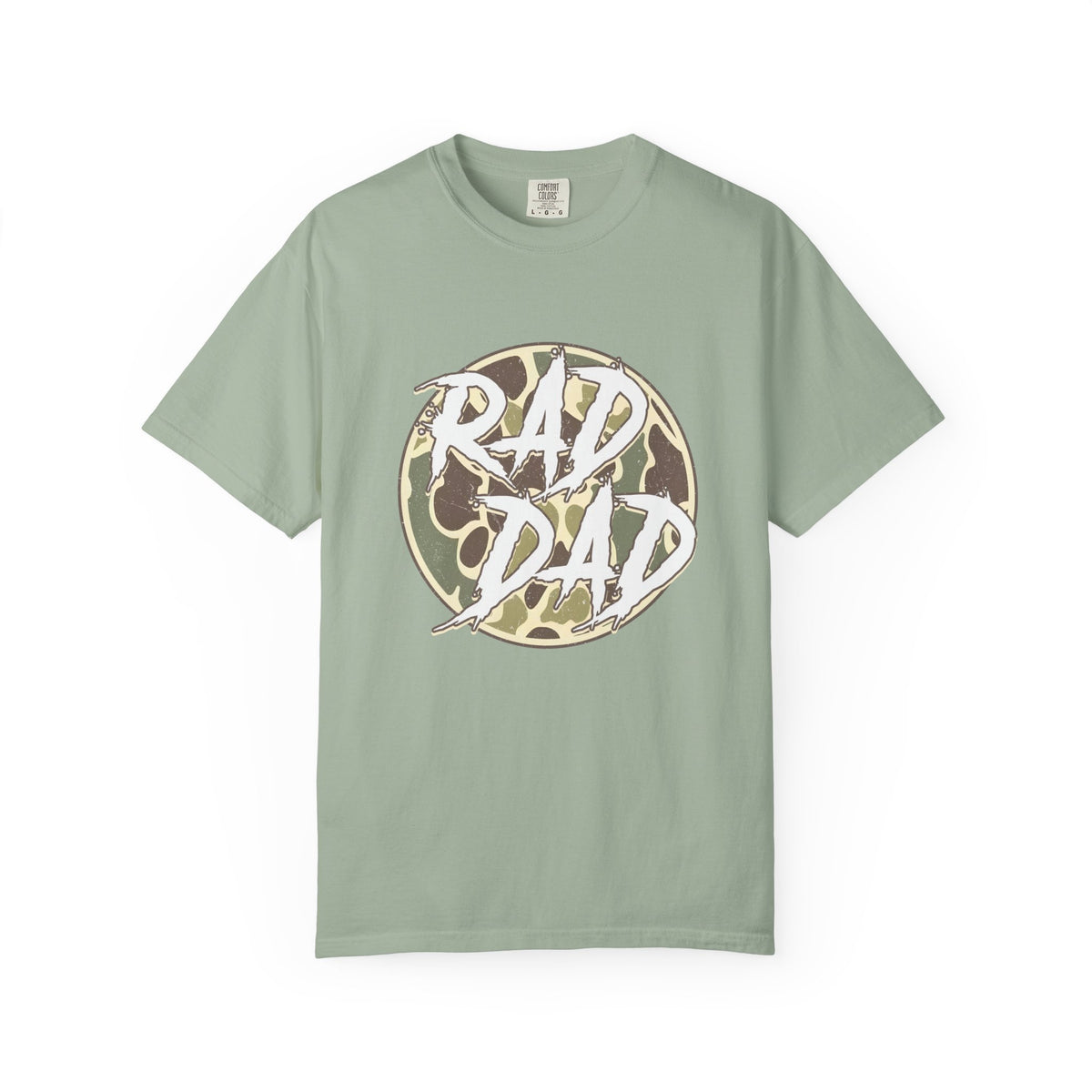 Rad Dad T‑Shirt — Camo Circle Graphic Tee for Cool Dads