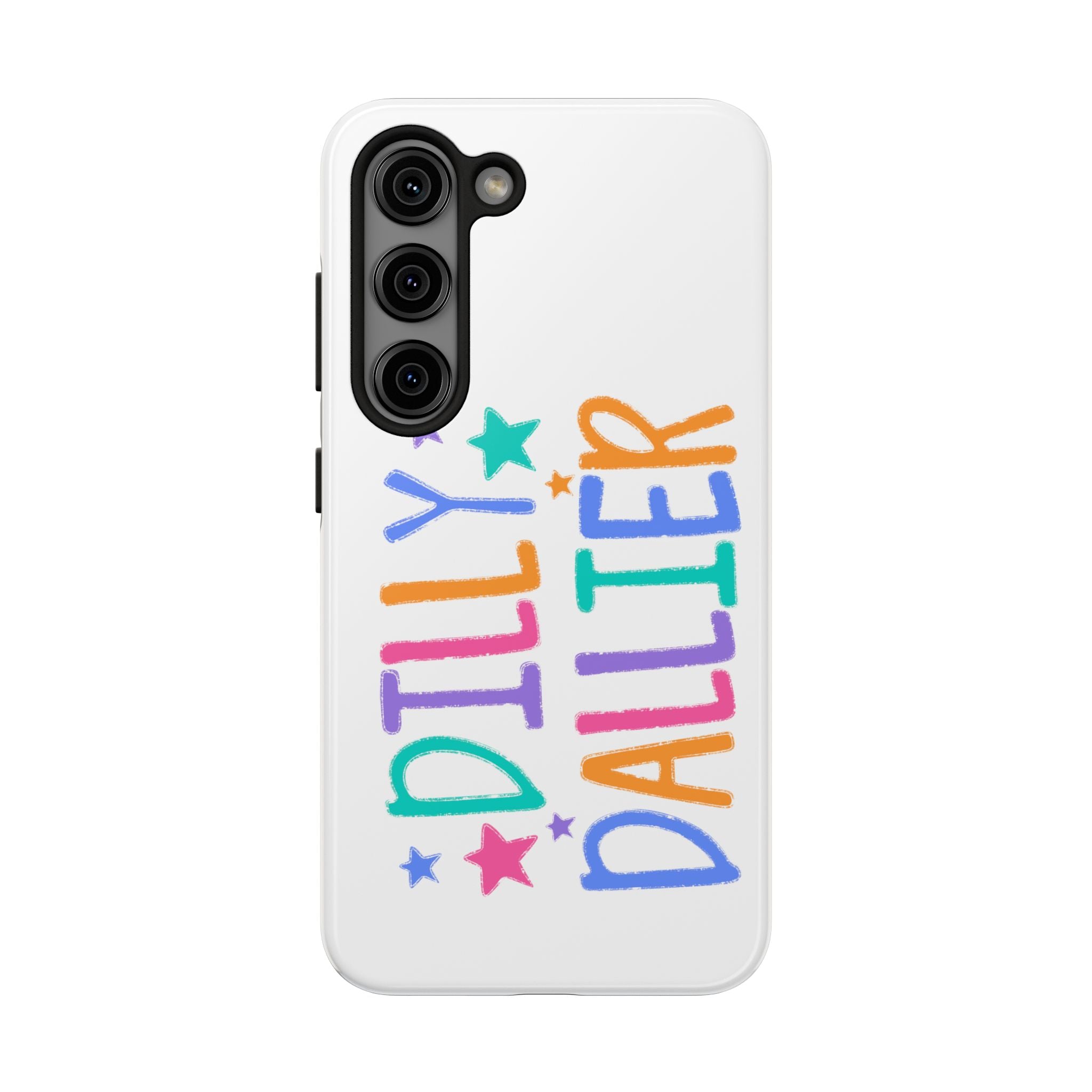 Dilly Dallier Colorful Tough Phone Case — Fun Pastel Stars Protective Cover