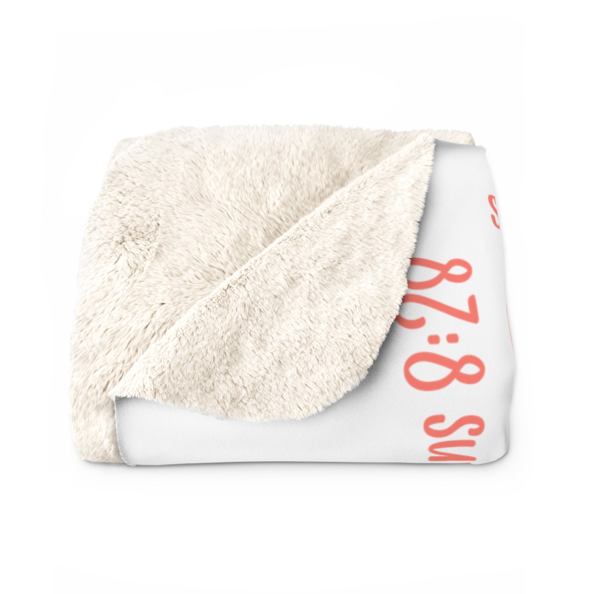 Sherpa Blanket with 'Gave' Retro Checkerboard & Romans 8:28 Scripture