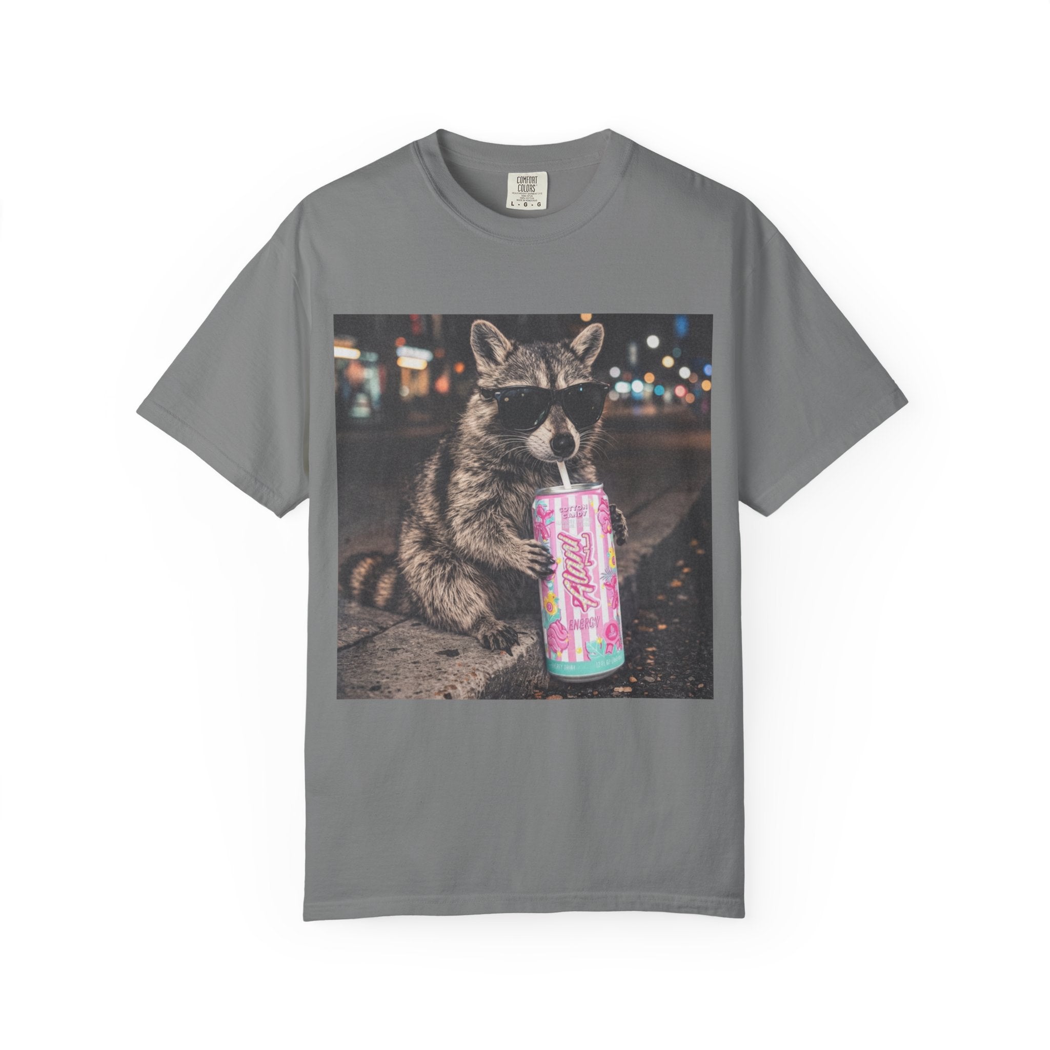 Raccoon Drinking Slushie T-Shirt