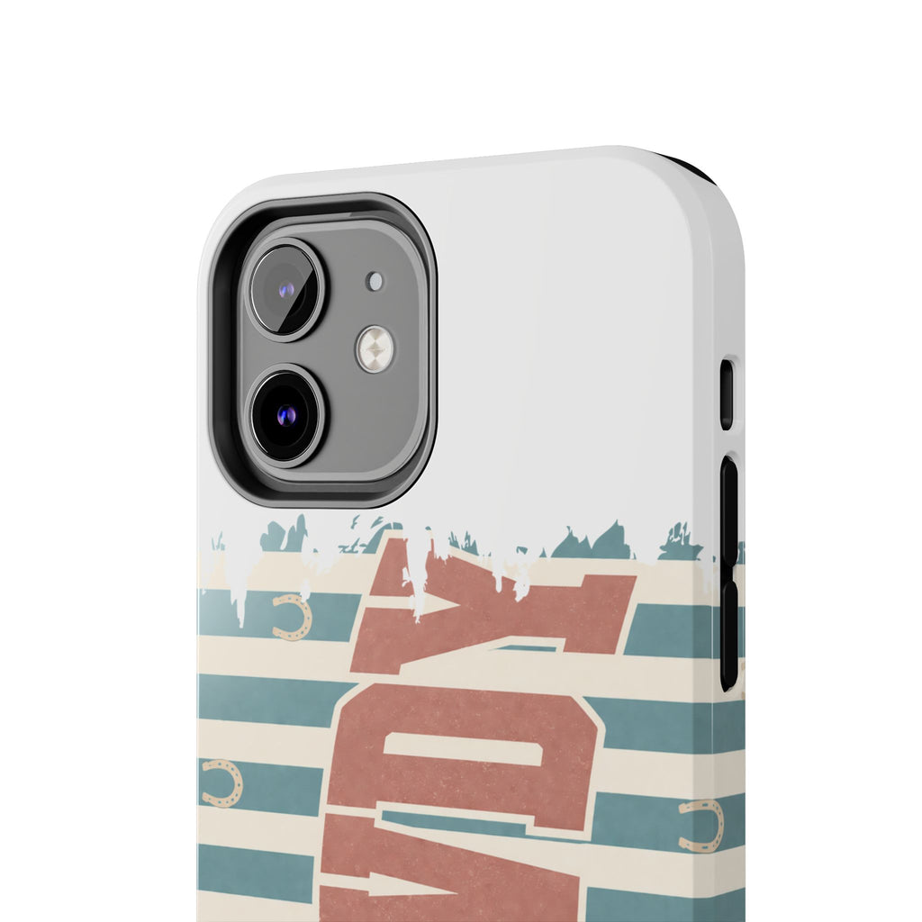 Vintage 'LOVE' Striped Tough Phone Case