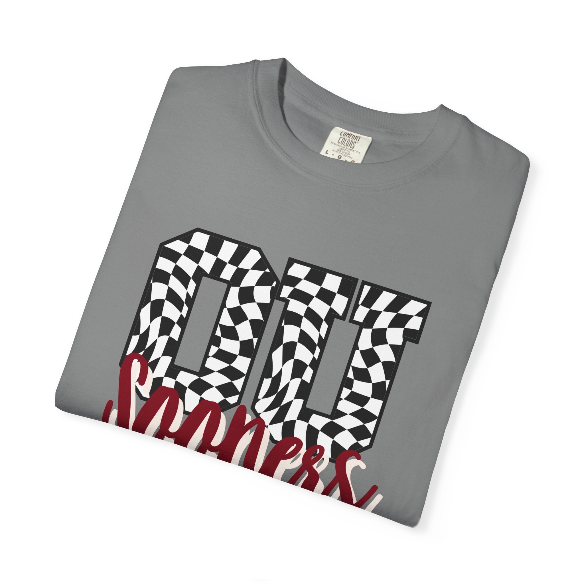 Sooners Checkerboard Tee — '00 Sooners' Vintage Game-Day T-Shirt